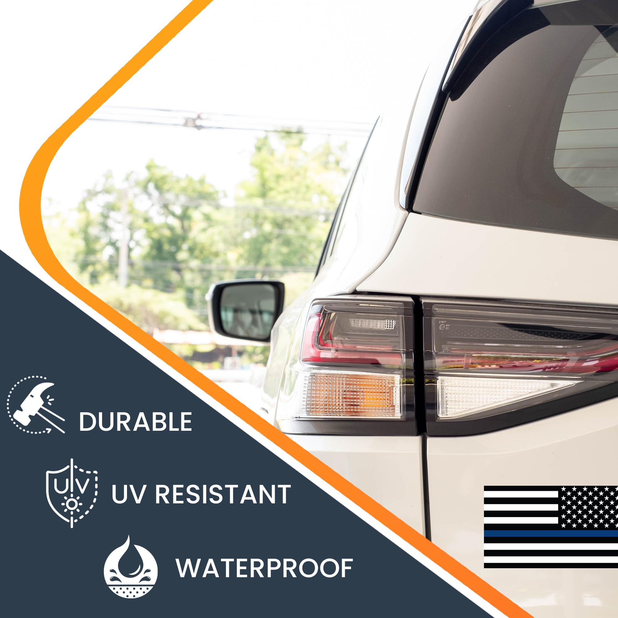 Magnet Me Up Reversed Thin Blue Line American Flag Magnet Decal, 3X5 Inch, Heavy-Duty Automotive Magnet For Car, Truck, Suv, Sho