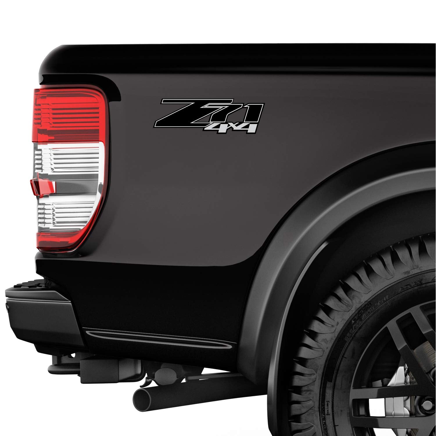 Z71 4X4 Red Black - F - 1500 2500 Hd Stickers (Z71 4X4 Black)