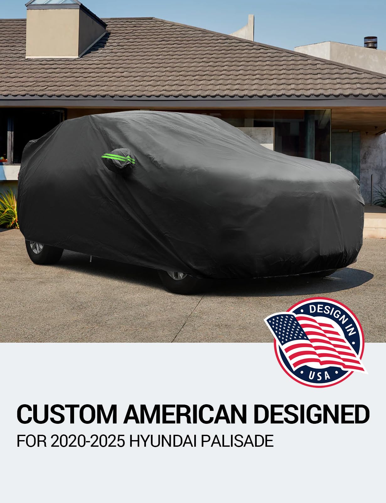 Proadsy 2025 Upgrade Car Cover Custom Fit For Hyundai Palisade 2020-2025, Waterproof All Weather For Automobiles, Full Exterior