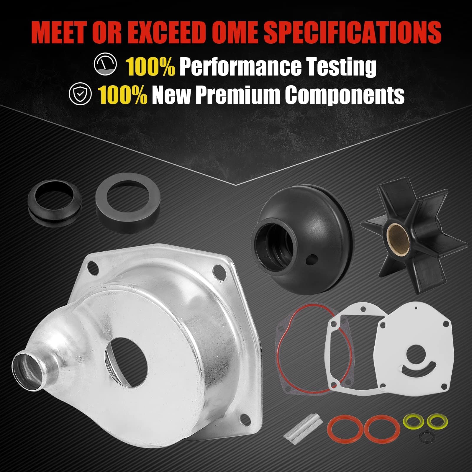 AUTOBABA Water Pump Repair Kit Compatible with 1991-2021 Mercury MerCruiser Alpha 1 Gen 2 Drives, Water Pump Impeller Repair Rep