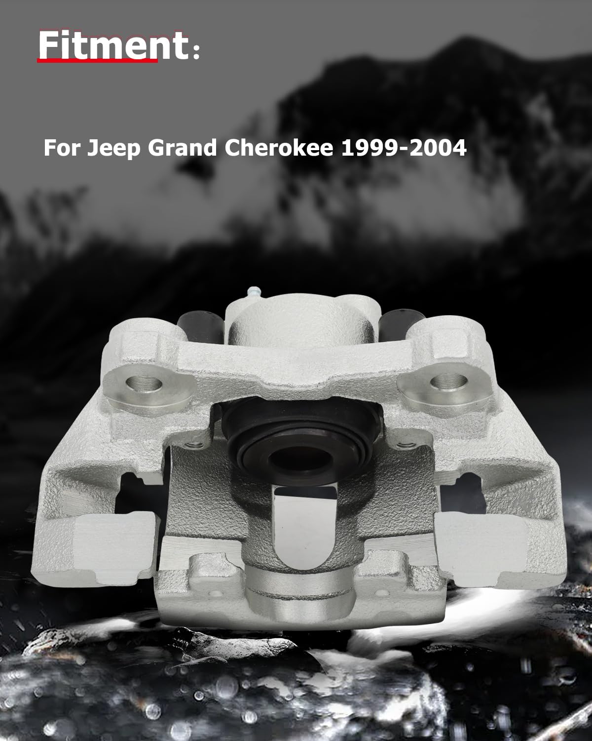cciyu 18B4818 18B4819 Rear Left & Right Brake Calipers With Bracket For Jeep For Grand Cherokee 4.0L 1999-2004,For Jeep For Gran