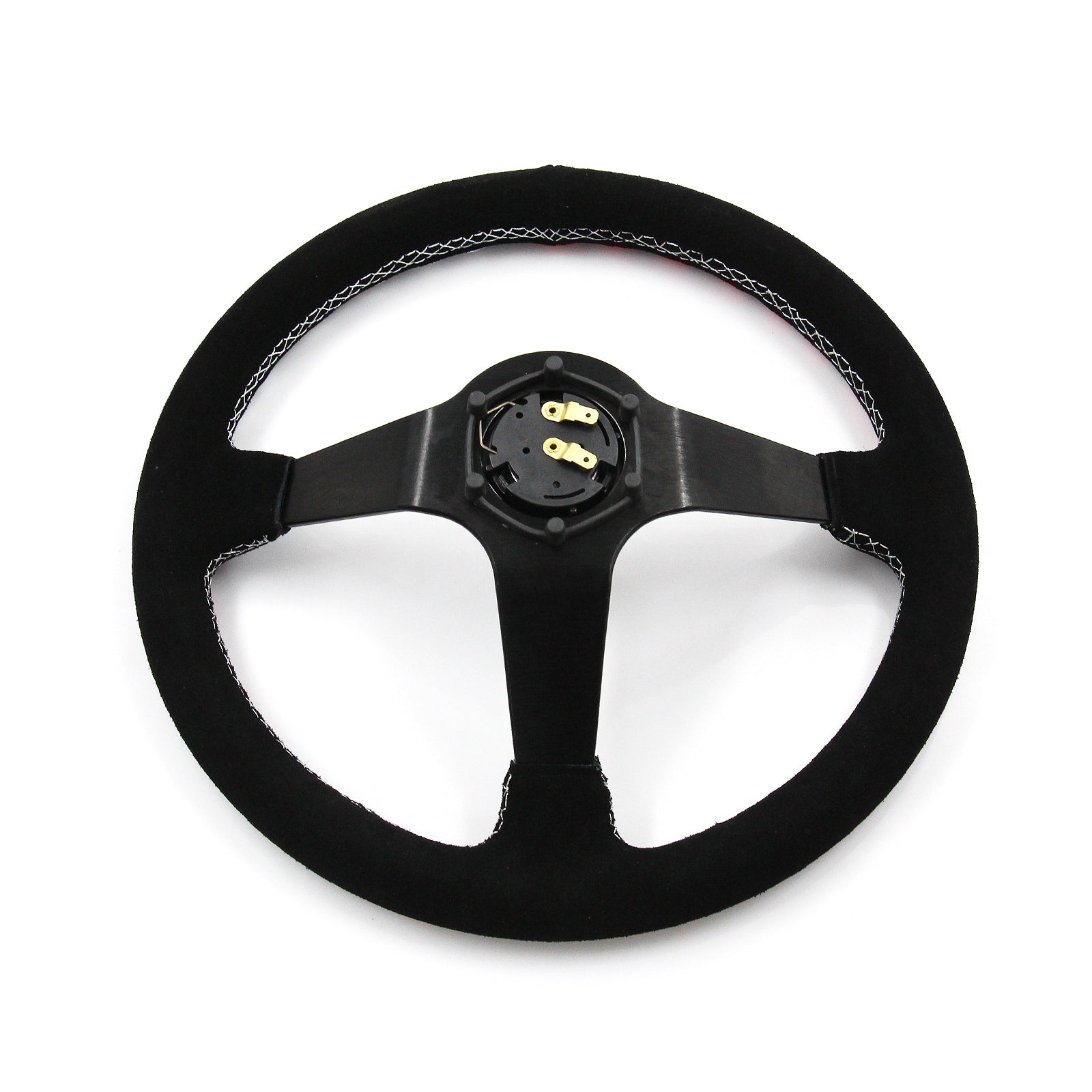 Have Faith John 3 16 Short Hub Adapter + Suede Steering Wheel For 02-06 Mini Cooper E90