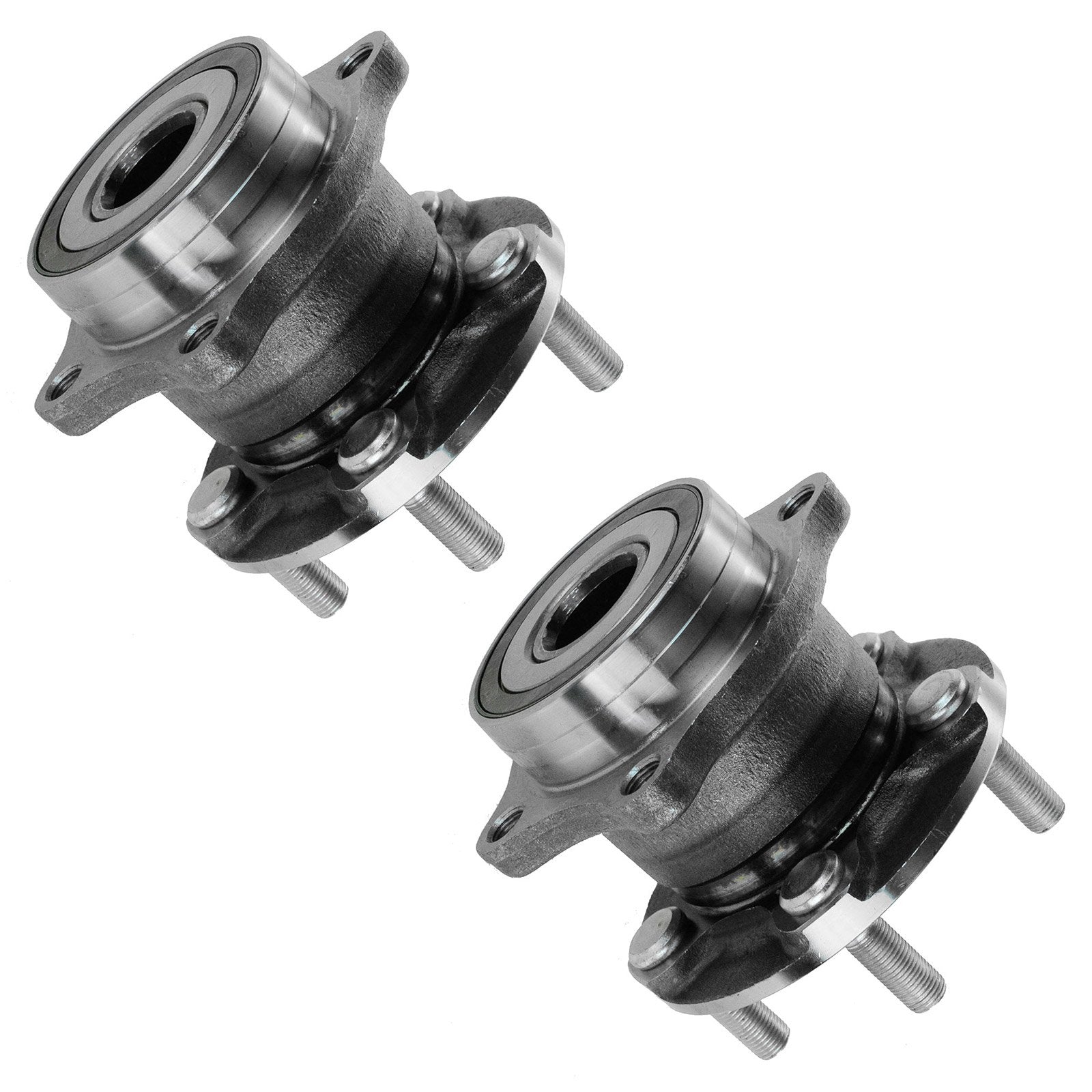 TRQ Rear Wheel Hub & Bearing Pair Set for Subaru Impreza, Legacy, Forester, Outback - Steel, Model BHA53740
