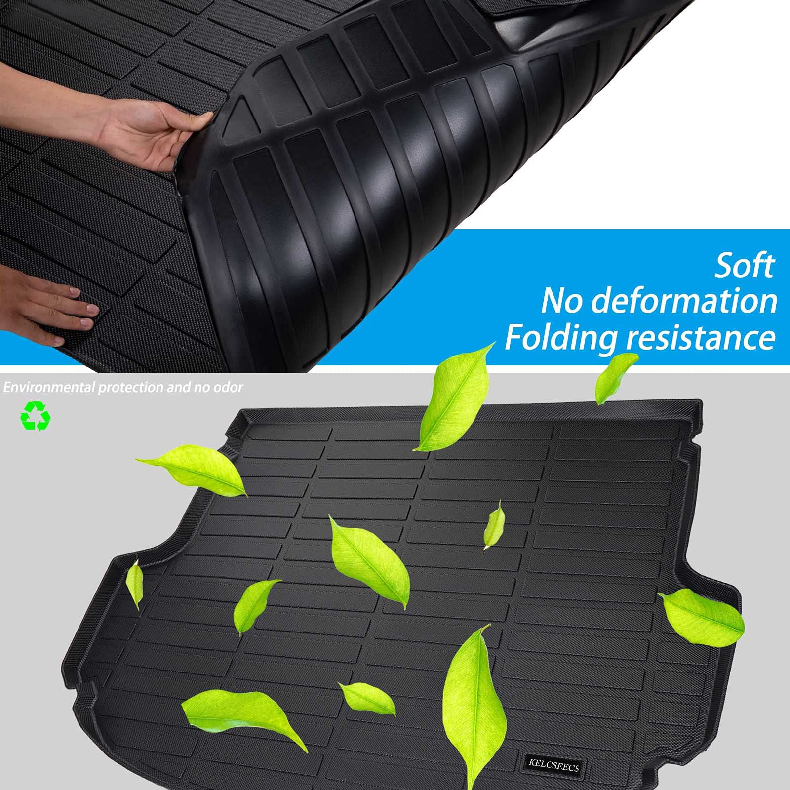 Kelcseecs All-Weather Cargo Liner For Elantra & Elantra N & Elantra Hybrid 2025 2024 2023 2022 2021 Custom Fit Car Floor Mat (Tr