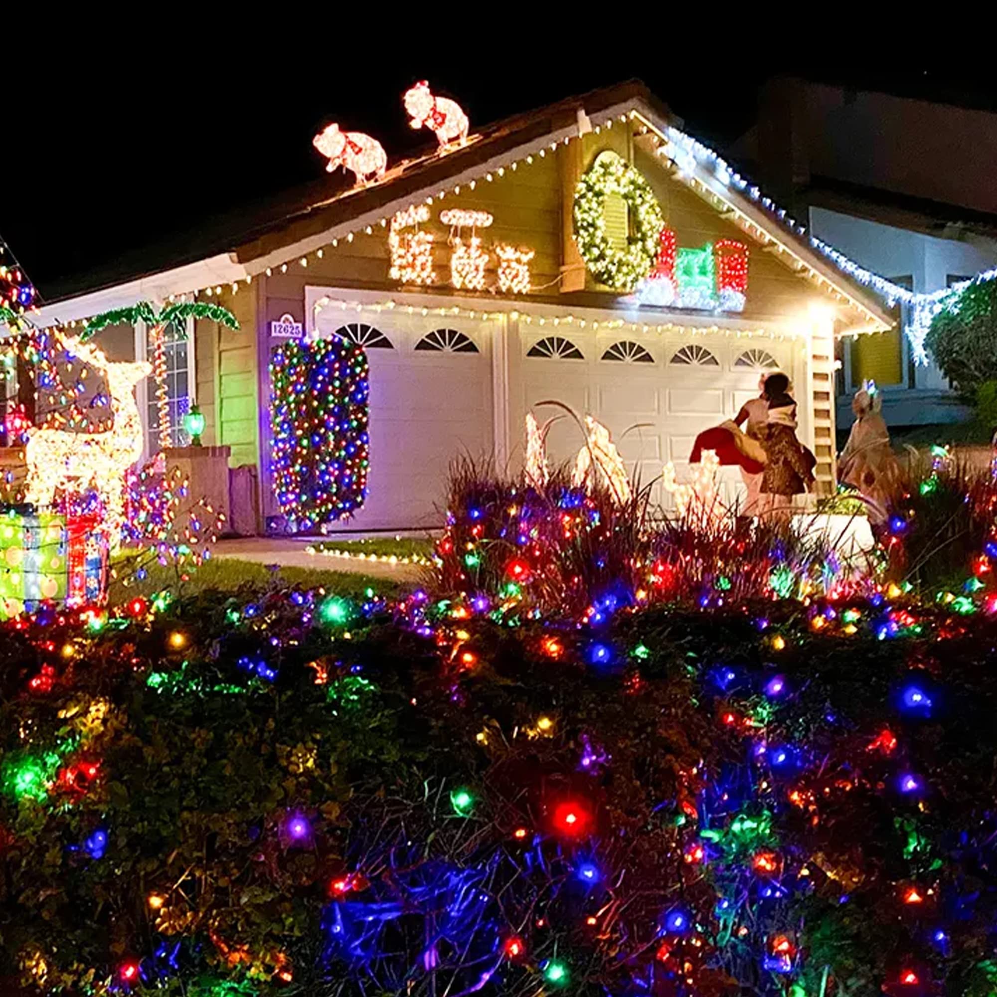 Tw Shine Outdoor Christmas Lights, 20Ft 100 Count Christmas String Lights Incandescent, Waterproof Indoor Mini Christmas Tree Li