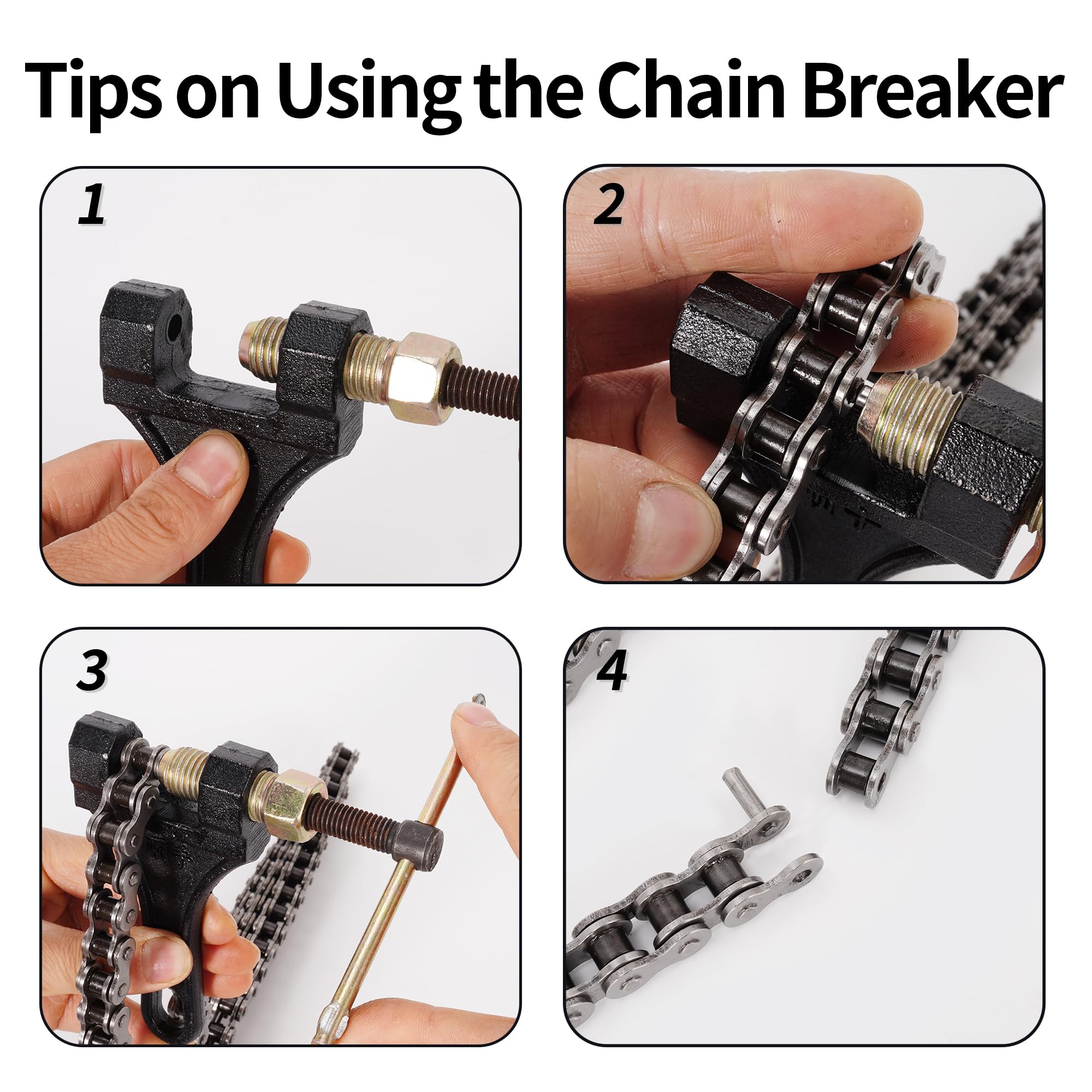 RUTU 420 Chain Master Link 132 Links 420 Drive Roller Chain for 50 70 90 110 125cc Dirt Pit Bike ATV Quad Go Kart Mini Bike Scoo