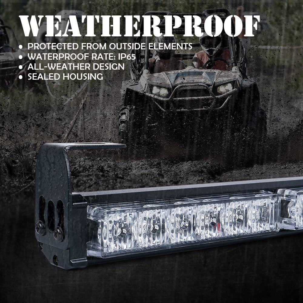 Xprite Upgraded 30' Offroad Rear Chase Led Strobe Light Bars W/Running Turn Signal Brake Reverse Light For Utv, Atv, Polaris Rzr Xp 1000, Side By Sides, 4X4, Trophy Truck - Rz Series Rywbr