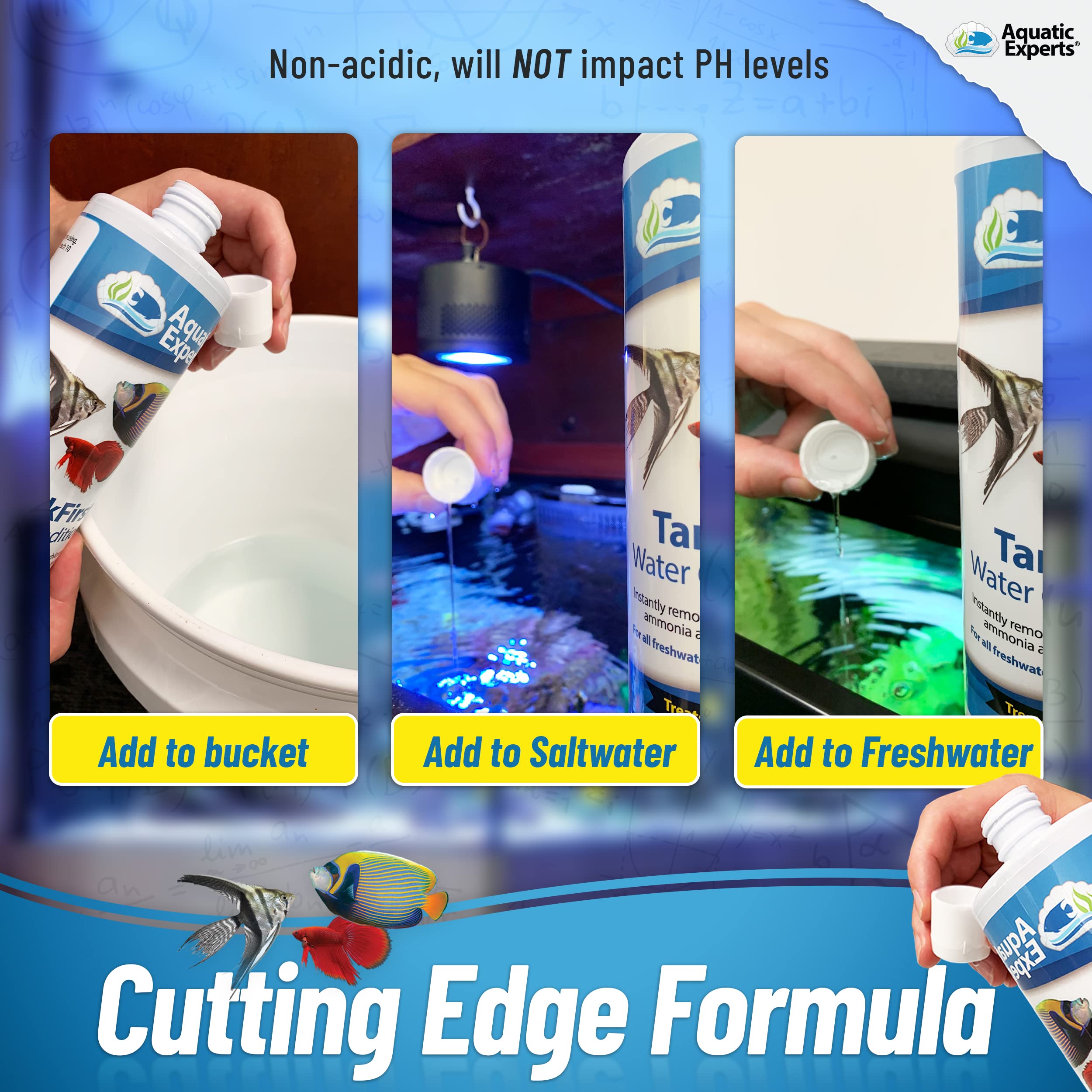 Aquatic Experts Tankfirst Complete Aquarium Water Conditioner - Fish Water Conditioner, Instantly Removes Chlorine, Chloramines,