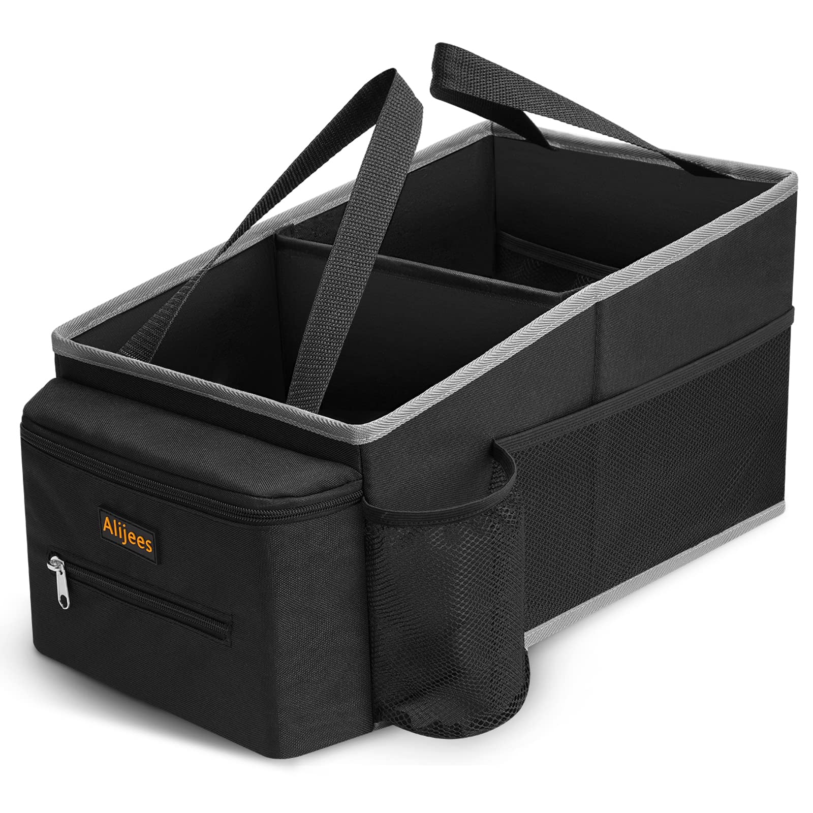 Alijees Car Seat Organizer - Backseat Car Organizer With Cup Holders, Car Storage Organization For Front Back Passenger Seat, Ro