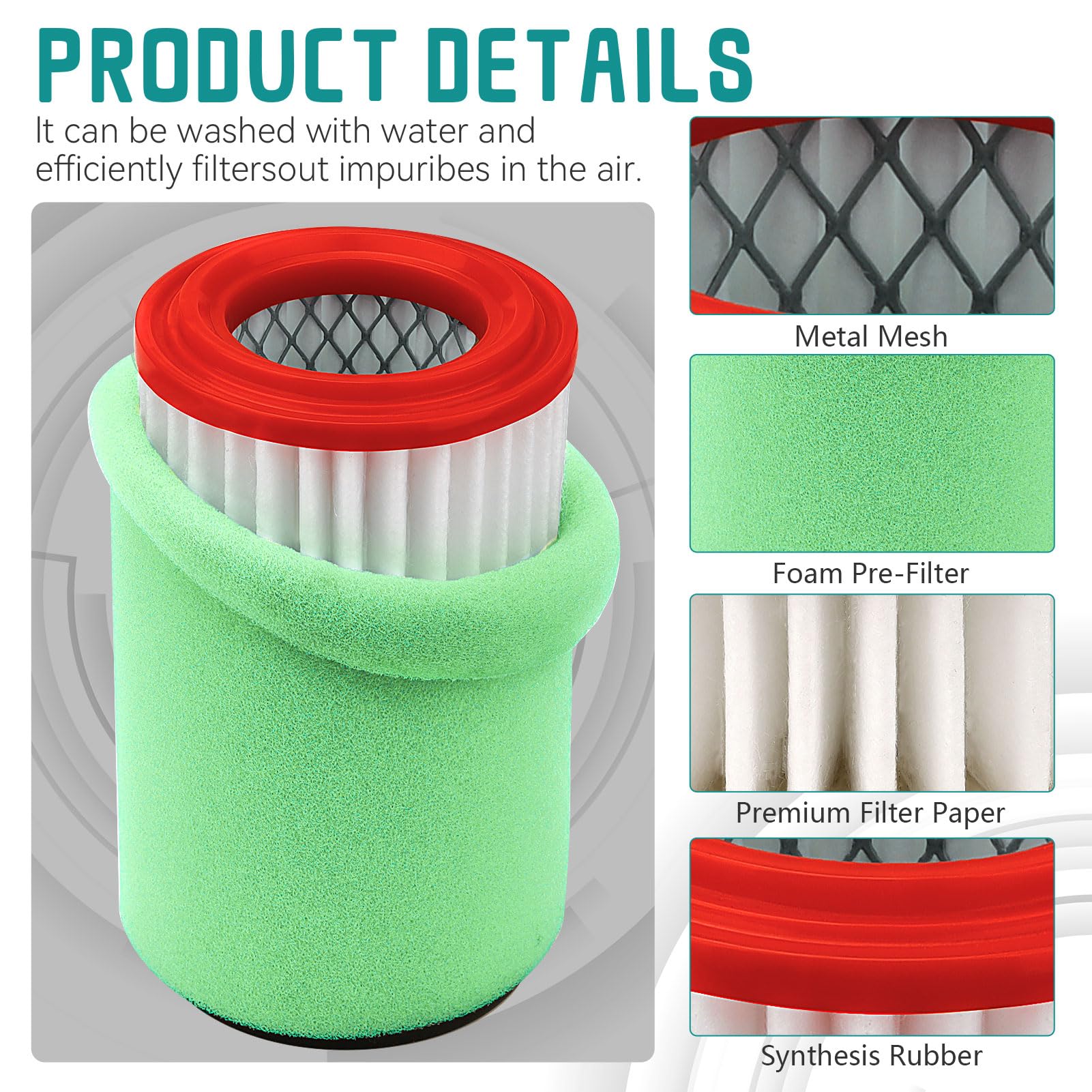 SOLLON grizzly 350 Air Filter for Yamaha Big Bear 400 4x4 YFM400 YFM400FB YFM400F 250 YFM250B Bear Tracker 250 YFM250X YFM250B Y