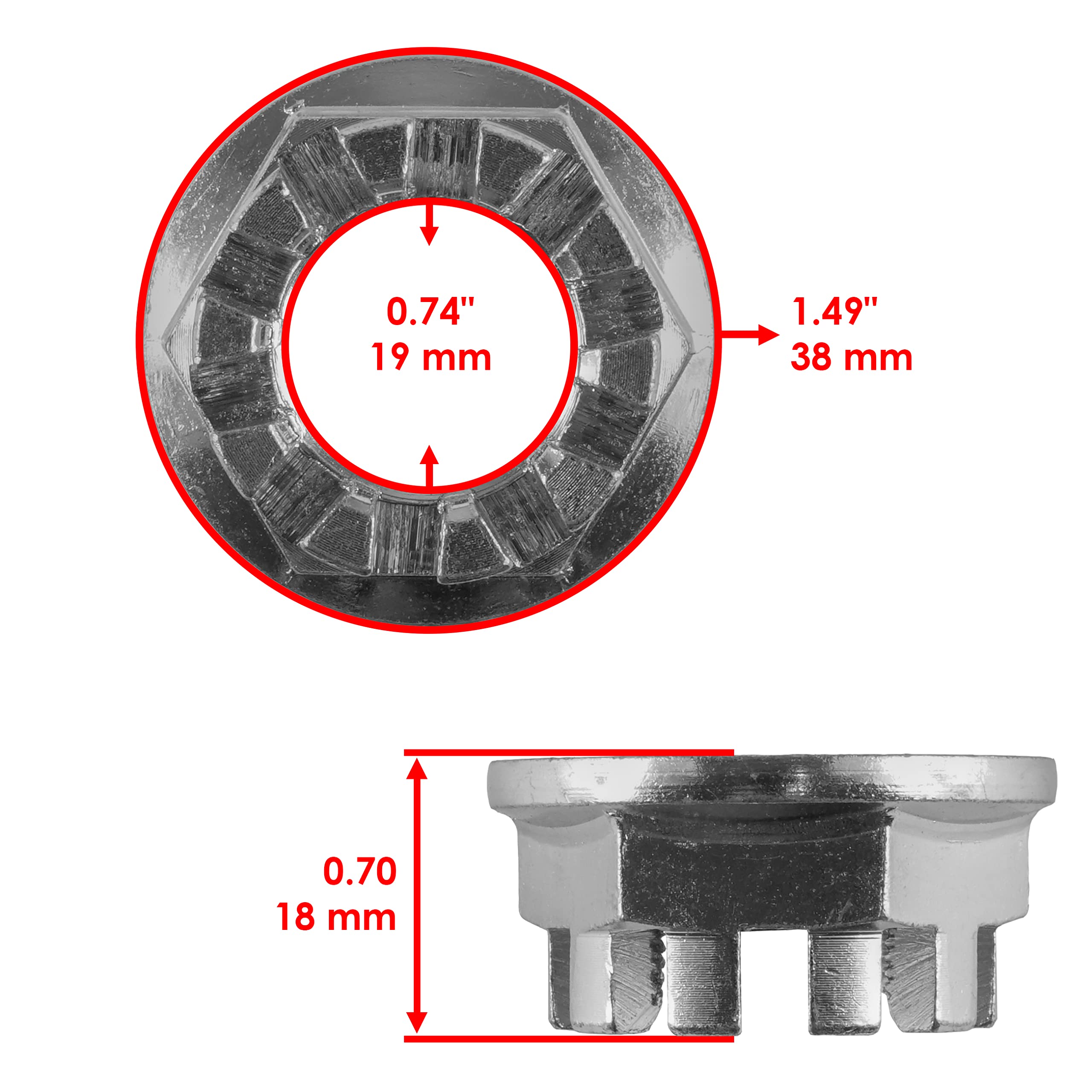 Caltric Rear Axle Wheel Hub with Nut Compatible with Honda Rancher 420 4X4 TRX420FE TRX420FM TRX420TE TRX420TM TRX420FP 2007-201