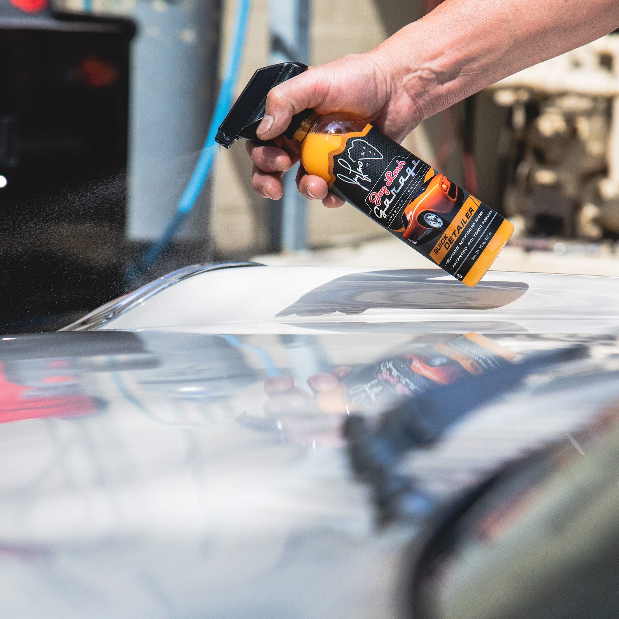 Jay Leno's Garage Quick Detailer Spray – 16 oz High Gloss Car Cleaner, Orange