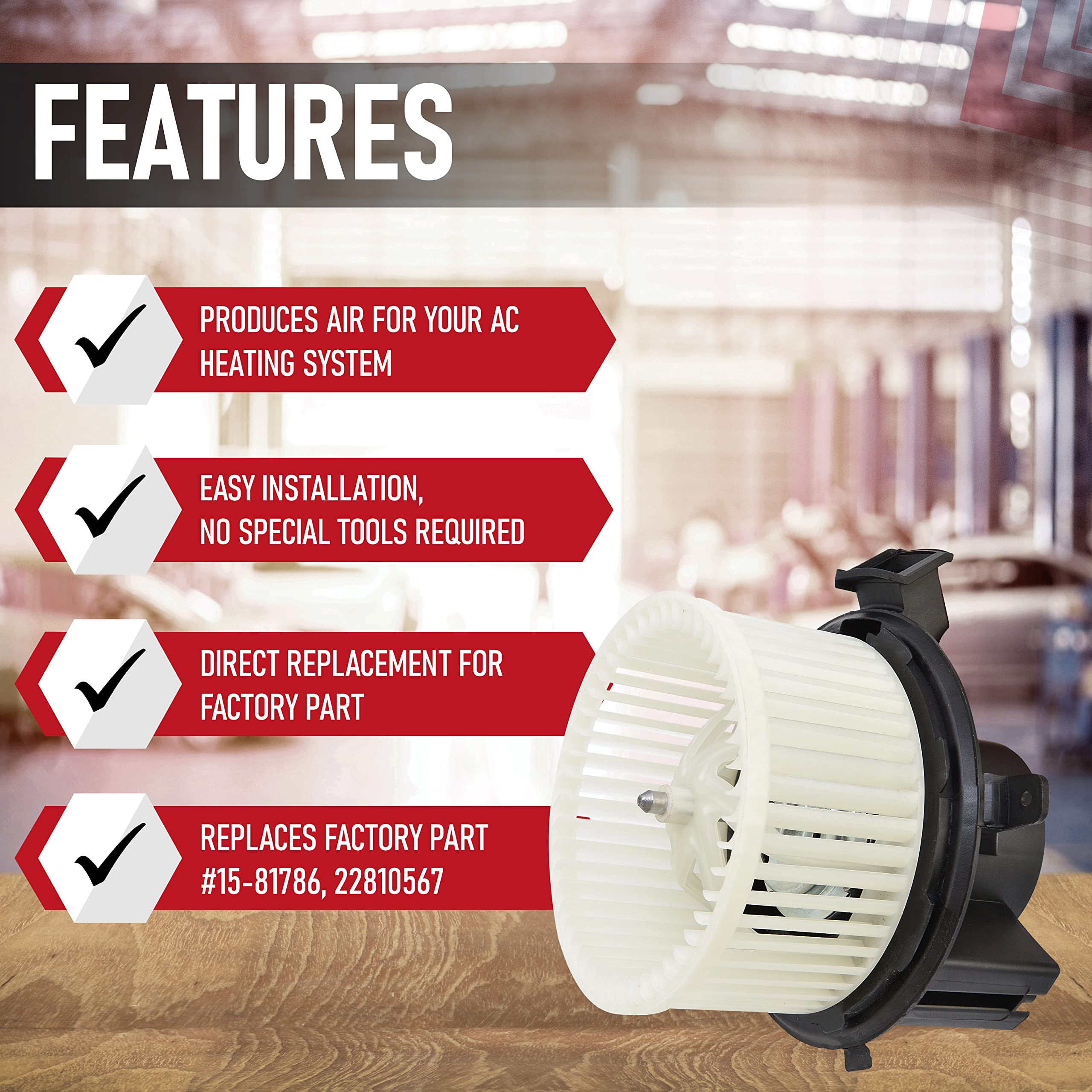 Ac Heater Blower Motor With Fan - Compatible With Buick, Chevy, Gmc & Saturn Vehicles - Enclave, Silverado, Silverado 3500 Hd, T