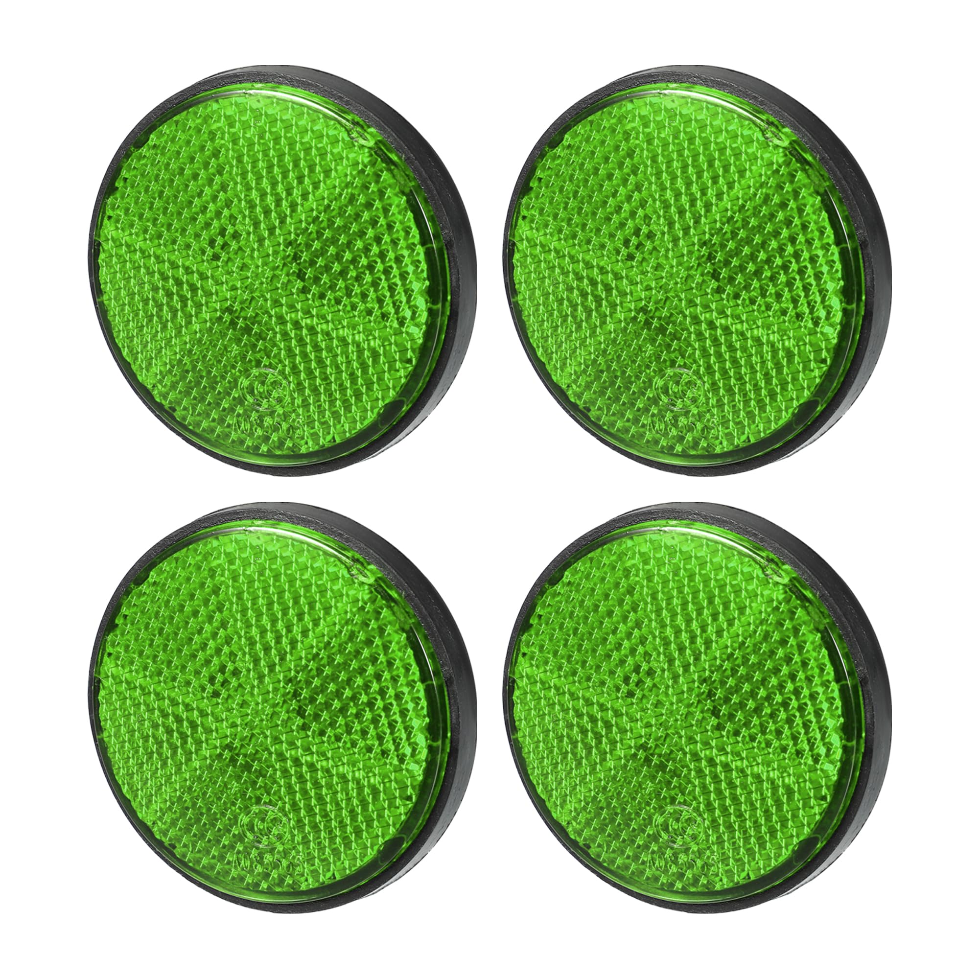 Partuto 4Pcs 2.20''X0.31'' Universal Reflector - Round Motorcycle Bike Safety Reflector Increase Visibility And Safety On The Ro