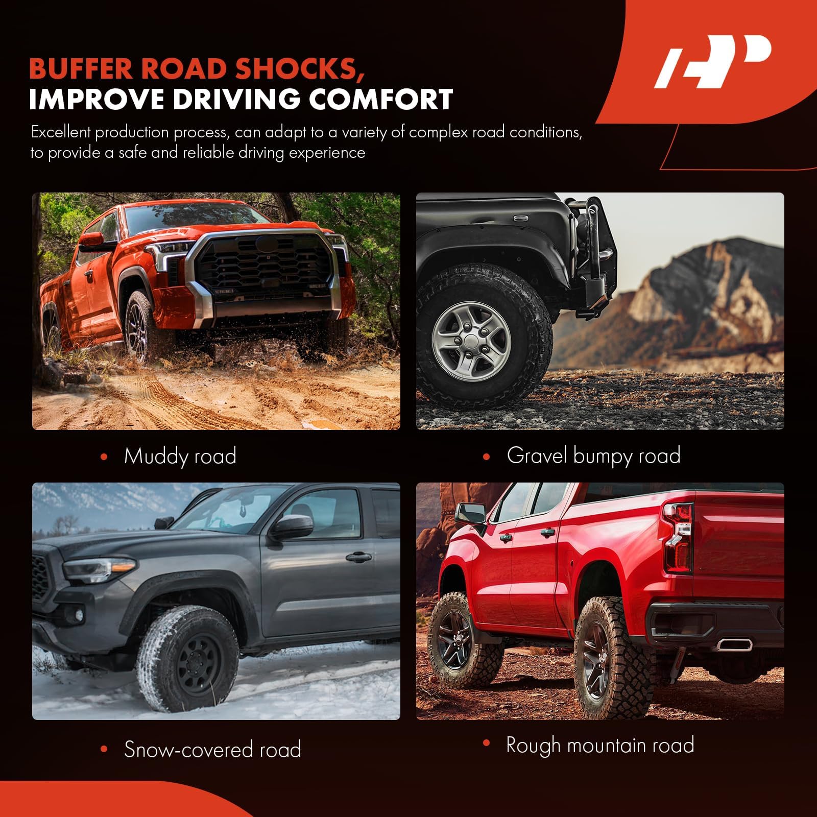 A-Premium 13Pc AWD 4WD Suspension Kit for Chevy GMC Silverado 1500, Alloy Steel, Model APCA3825
