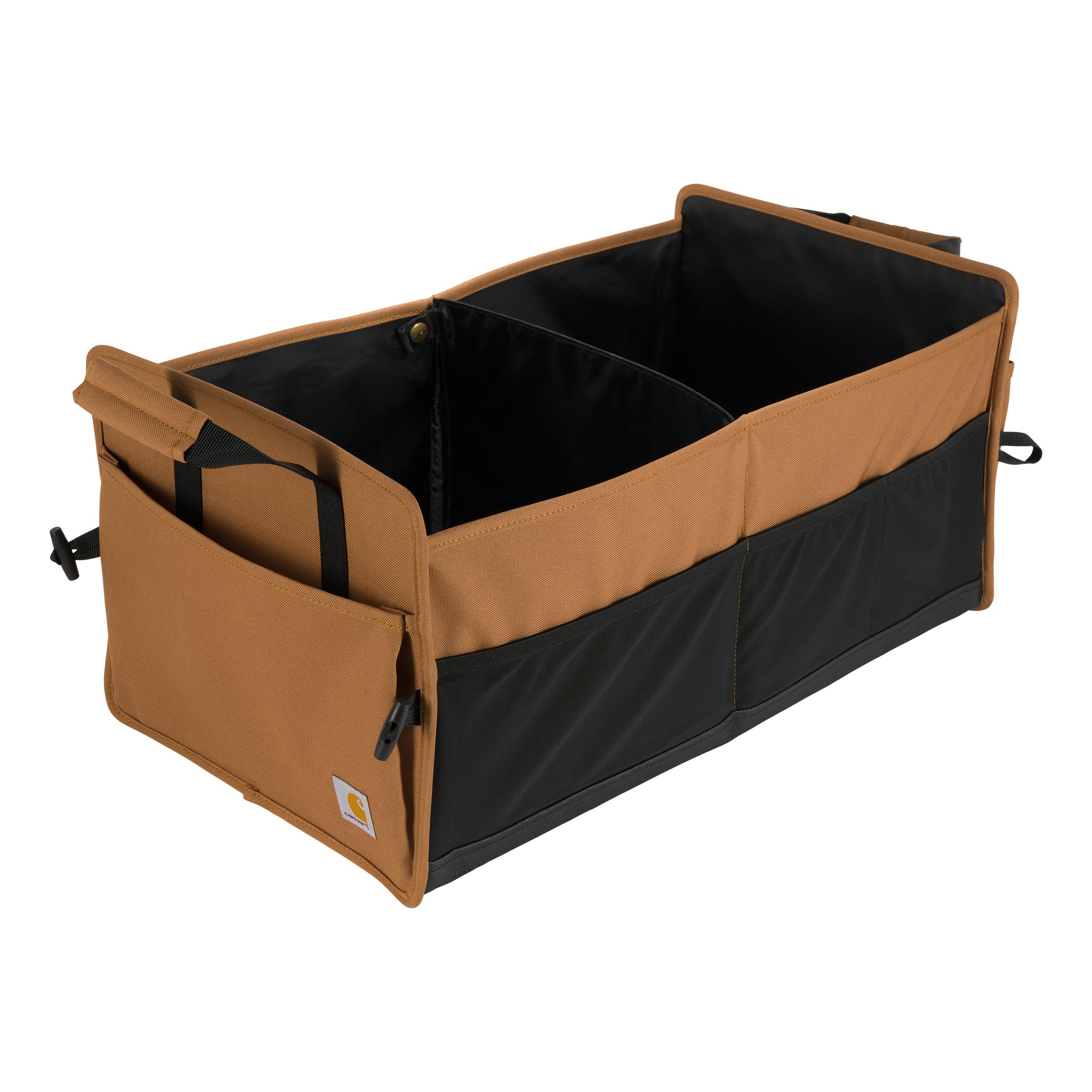 Carhartt Universal Collapsible Cargo Trunk Organizer - Portable Storage for SUV, Trucks & Cars, Carhartt Brown, One Size, 600 Denier Polyester