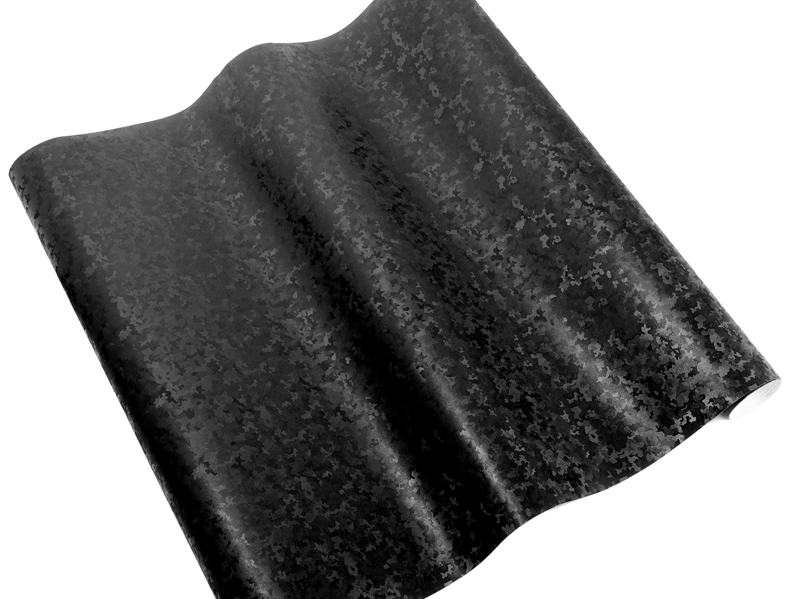 Vvivid+ Black Stealth Small Patternless Camouflage Vinyl Wrap Roll (3Ft X 5Ft)