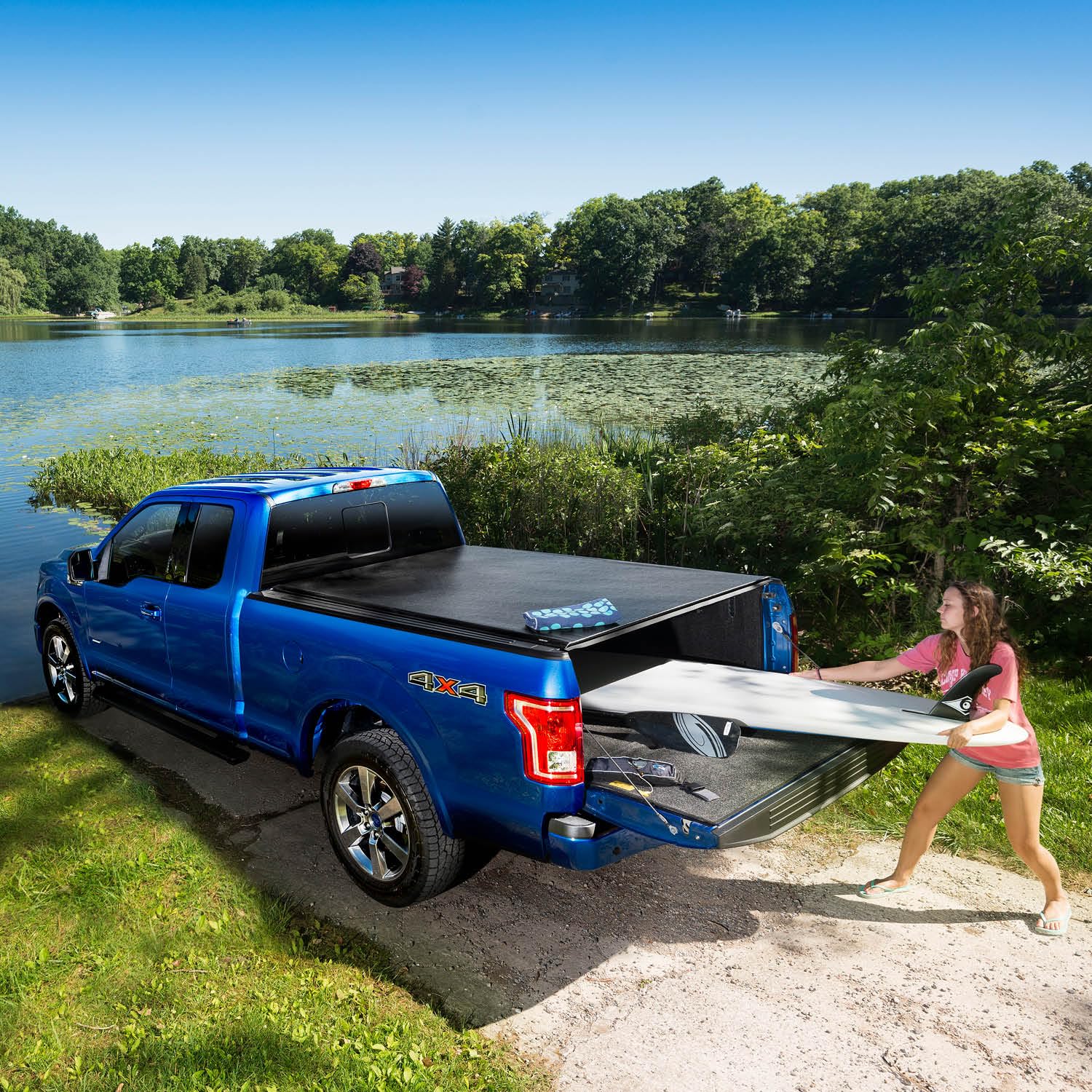 Realtruck Truxedo Lo Pro Soft Roll Up Truck Bed Tonneau Cover | 598301 | Fits 2015 - 2024 Ford F-150 6' 7 Bed (78.9)