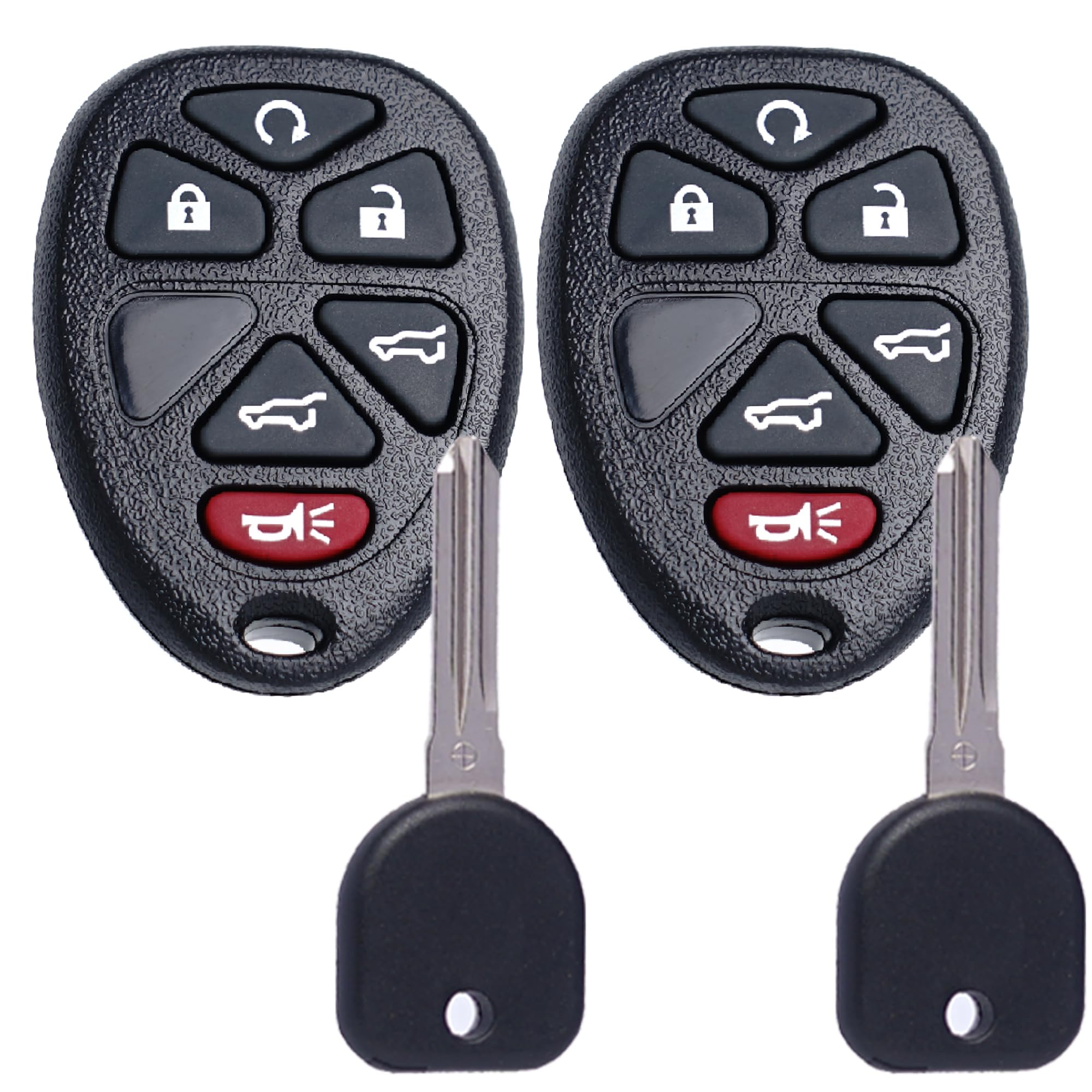 SUPALAND Key Fob Keyless Entry Uncut Ignition Key Fits for GMC Yukon Chevy Tahoe Suburban Cadillac Escalade 2007 2008 2009 2010 