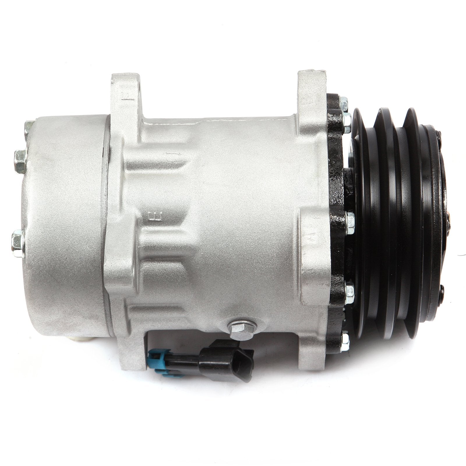 cciyu Air Conditioning Compressor 1987-2015 for K-enworth T450 for P-eterbilt 379 385 Replaces AC Compressor for Car 2 Grooves S