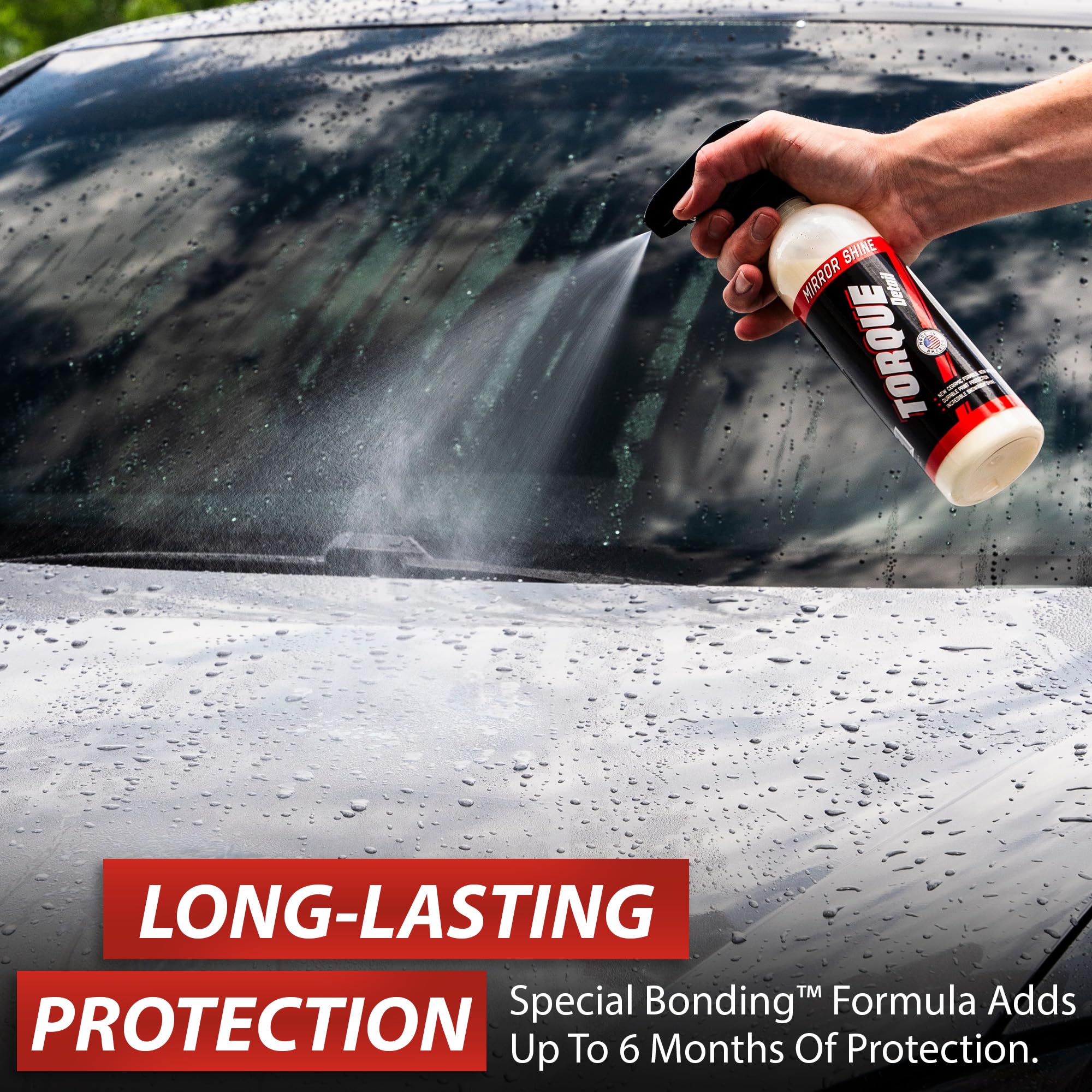 Torque Detail Mirror Shine Ceramic Wax Spray - Super Gloss Finish, 16oz, Professional Protection, Lasts Months