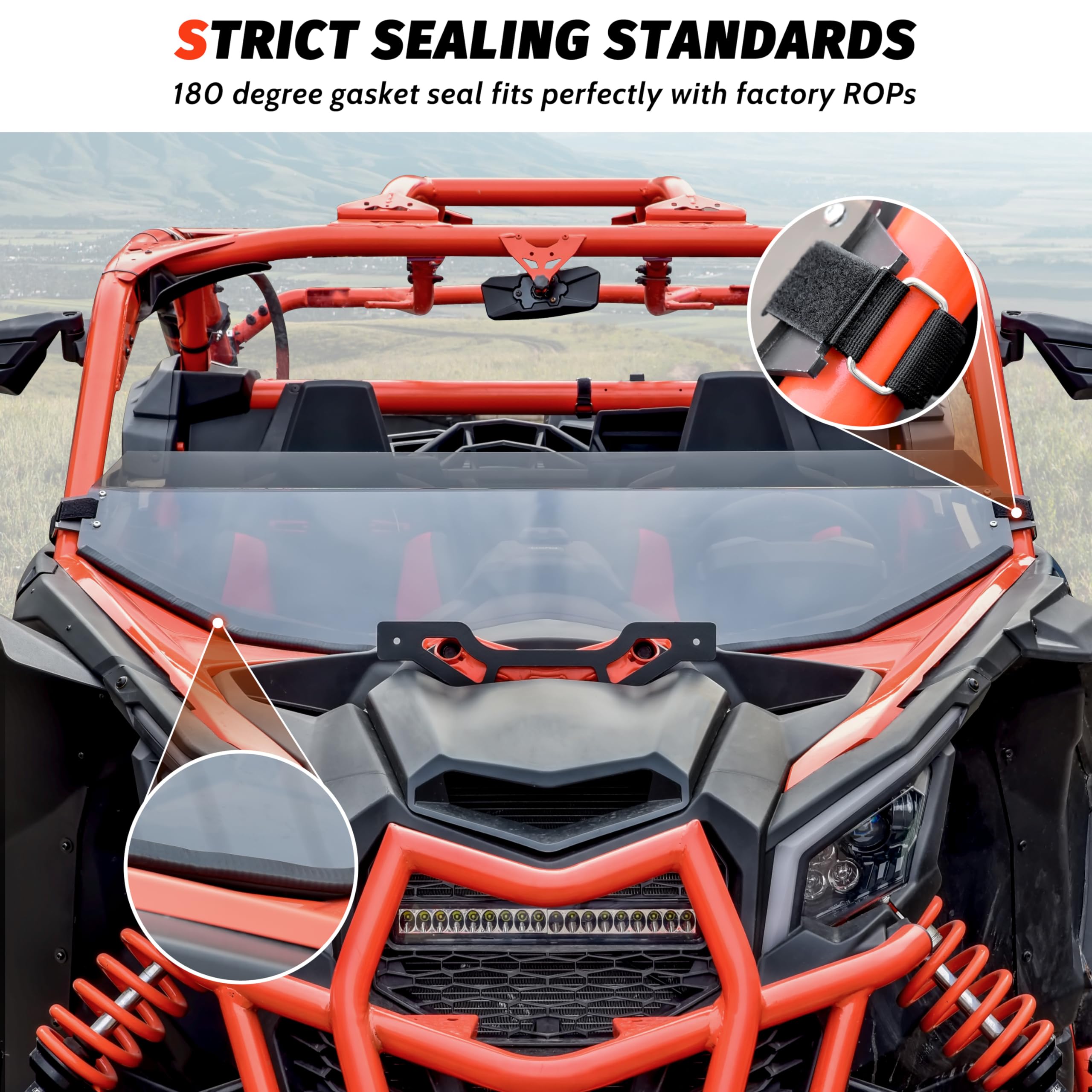Sautvs X3 Dark Tinted Half Windshield, Poly Vented Mid Windscreen Window For Can-Am Maverick X3 Xrs Xds Turbo R Max 2017-2025 Accessories