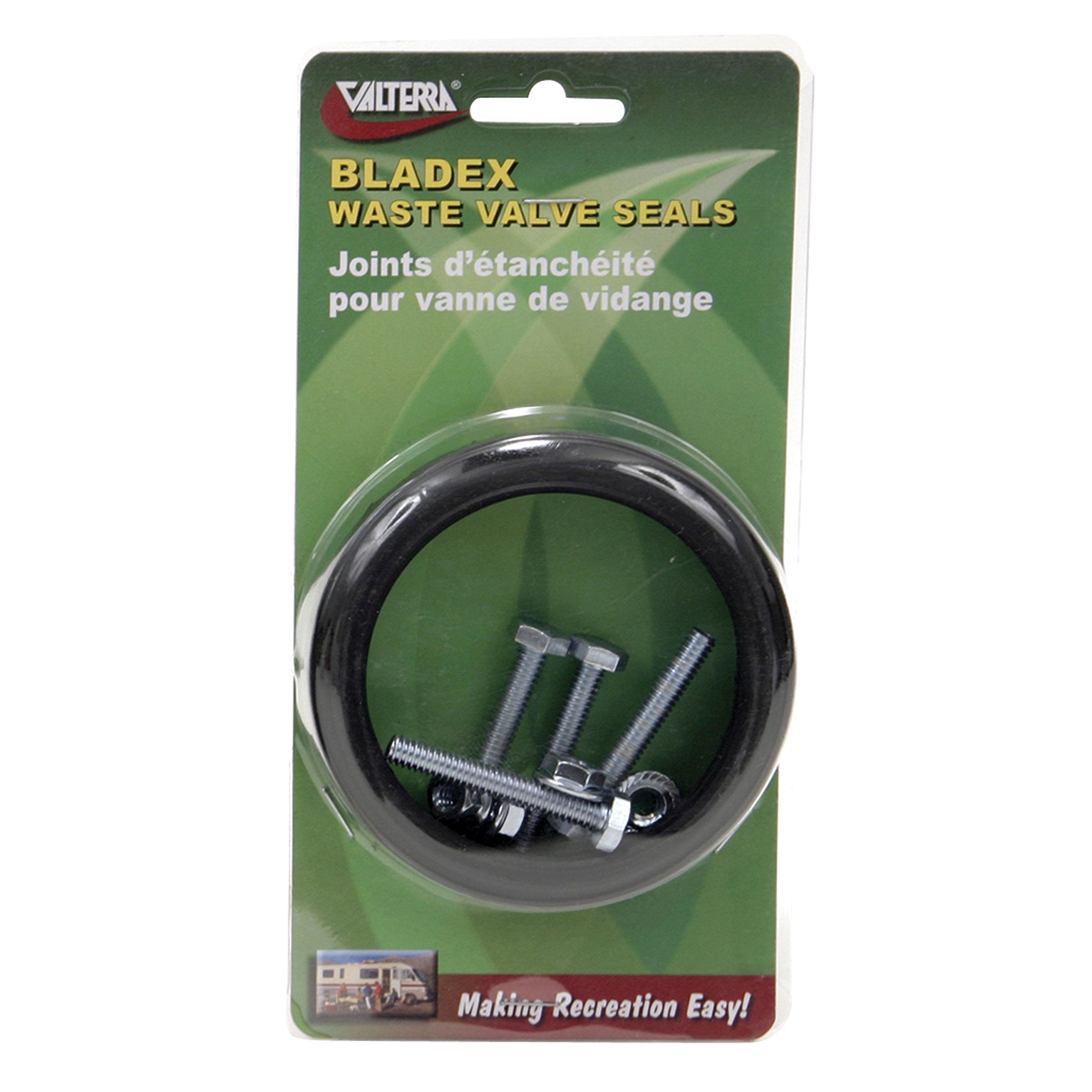 Valterra T1003-9VP Bladex Waste Valve Seals - 3 , Black
