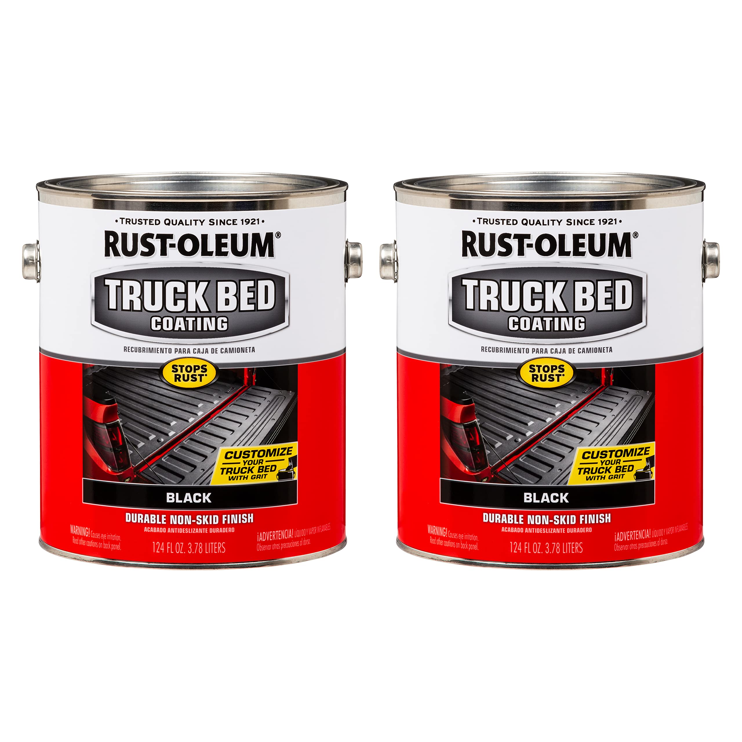 Rust-Oleum Truck Bed Coating, 1 Gallon (Pack of 2), Black, Water-Based, Model 342669