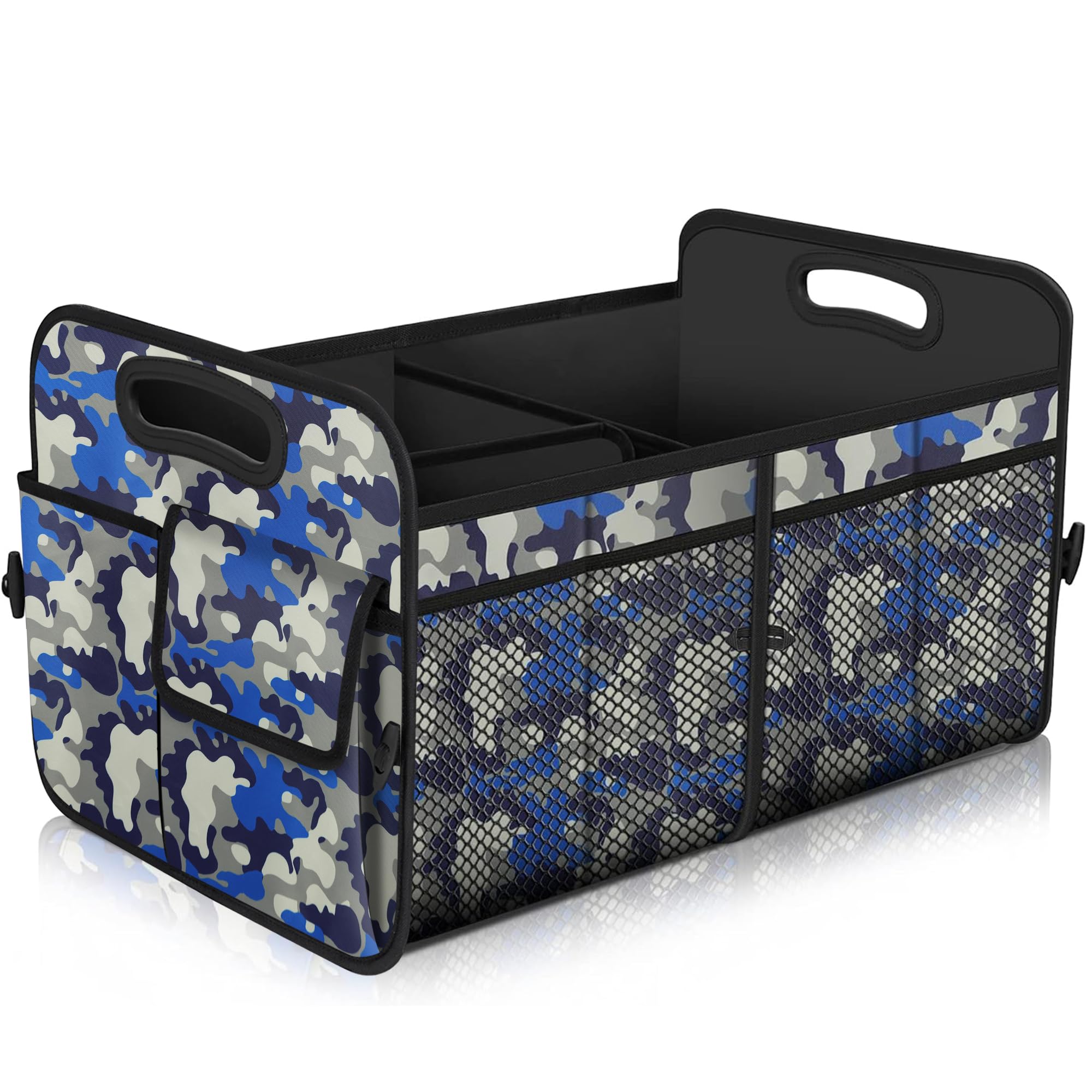 Femuar Car Trunk Organizer with 72L Large Capacity Waterproof Collapsible and 11 Pockets, Trunk Organizer for Car SUV/Jeep/Sedan