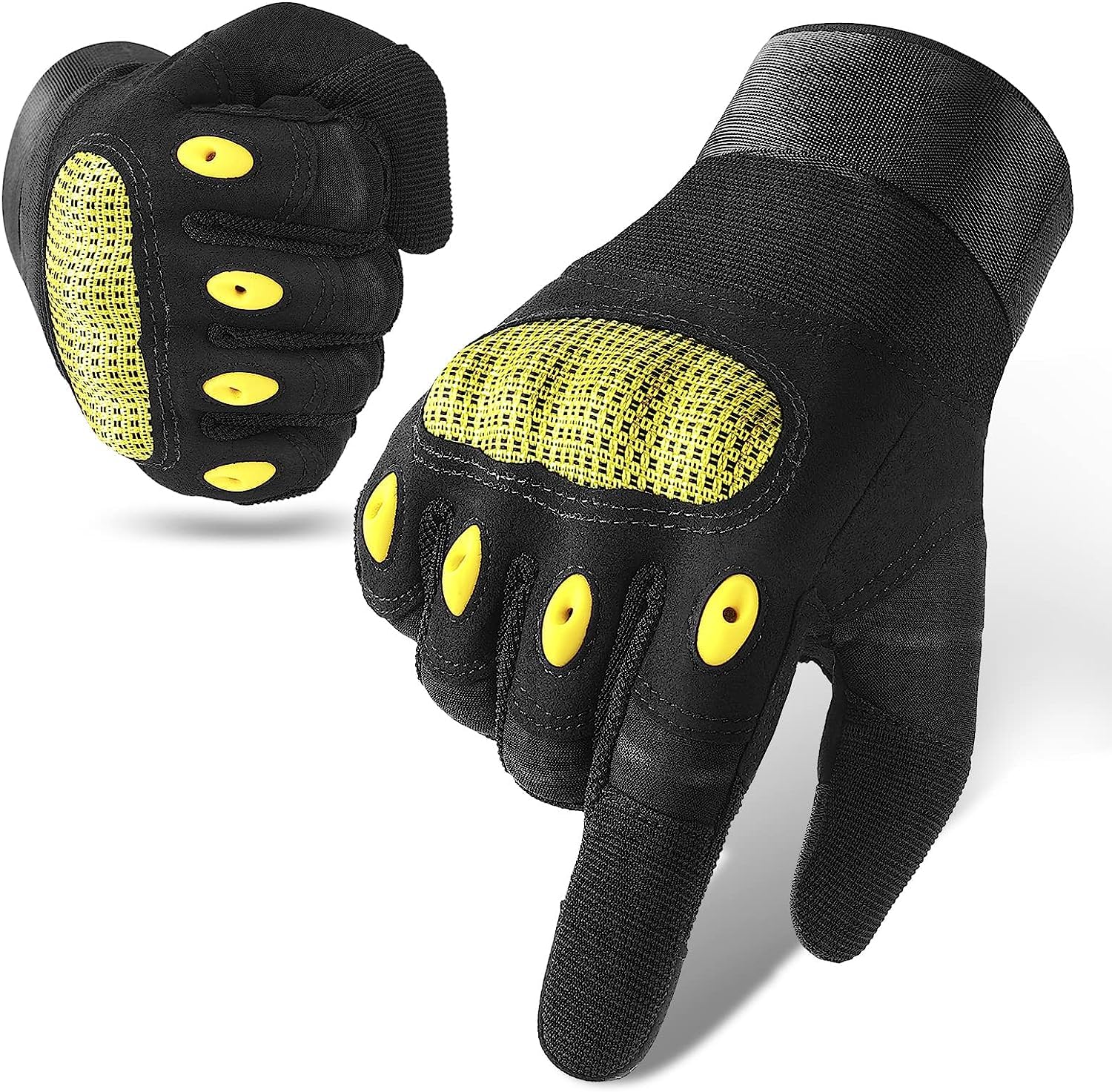 Cierto Motorcycle Gloves for Men and Women: Touch Screen Tactical Gloves with Full Finger Breathable Hard Knuckle and Adjustable