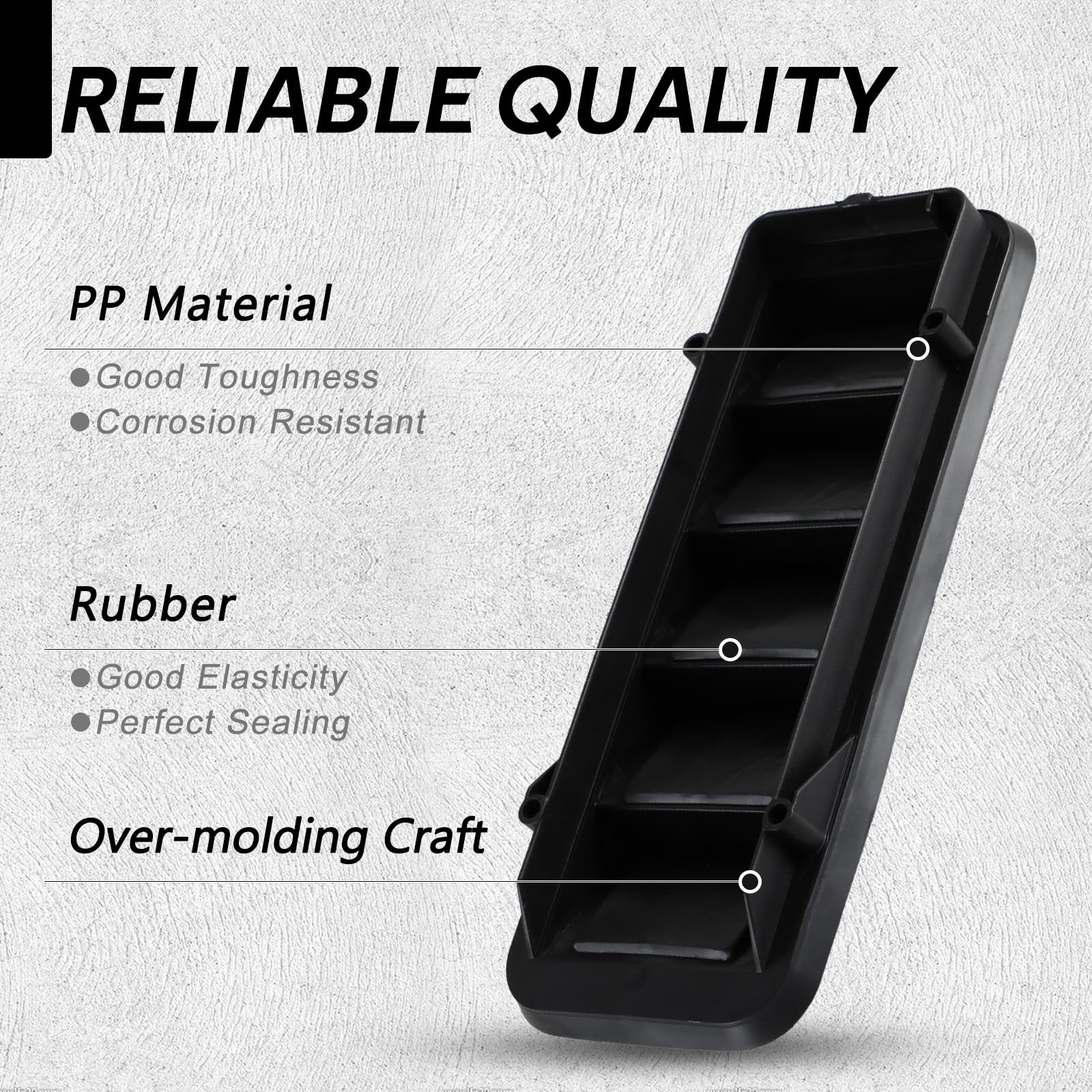 KPALAG Back Panel Air Vent Relief Grille - 2PCS, Black, Compatible with Colorado/Silverado/Sierra, Replace# 13596856