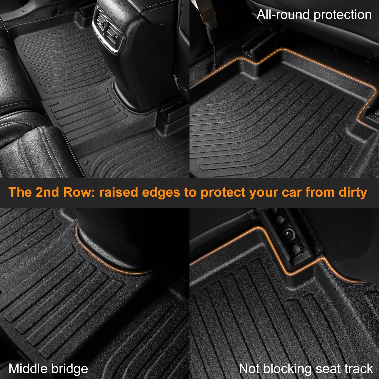 Binmotor Floor Mats Cargo Liner Set For Nissan Kicks 2024 2023 2022-2018, All Weather Mats For Nissan Kicks, Cargo Mat For Nissa