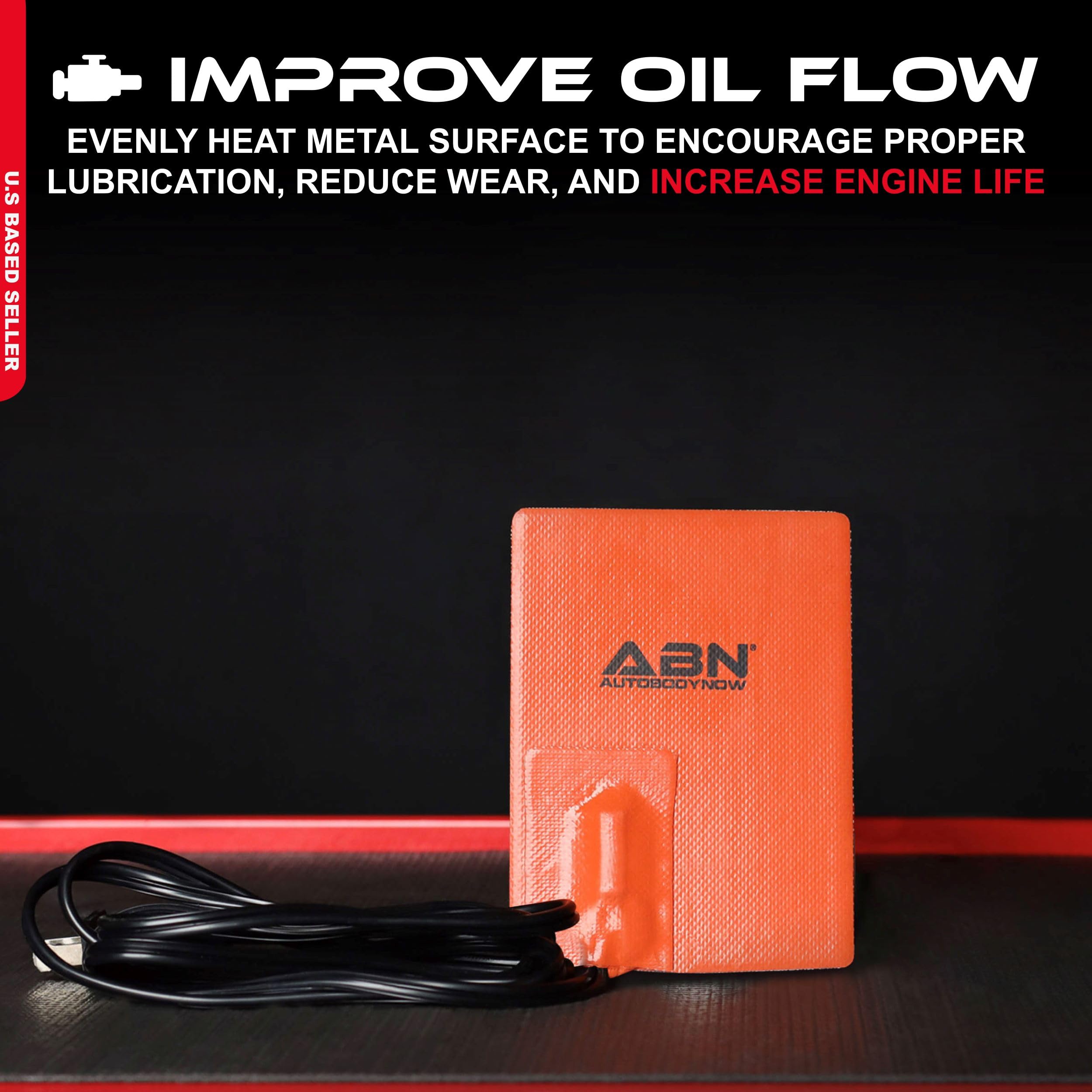 Abn Silicone Heating Pad 120V - 4 X 5 Inch Universal Engine Heater Car Oil Pan Heater Pad, 150W Electric Heater Pad