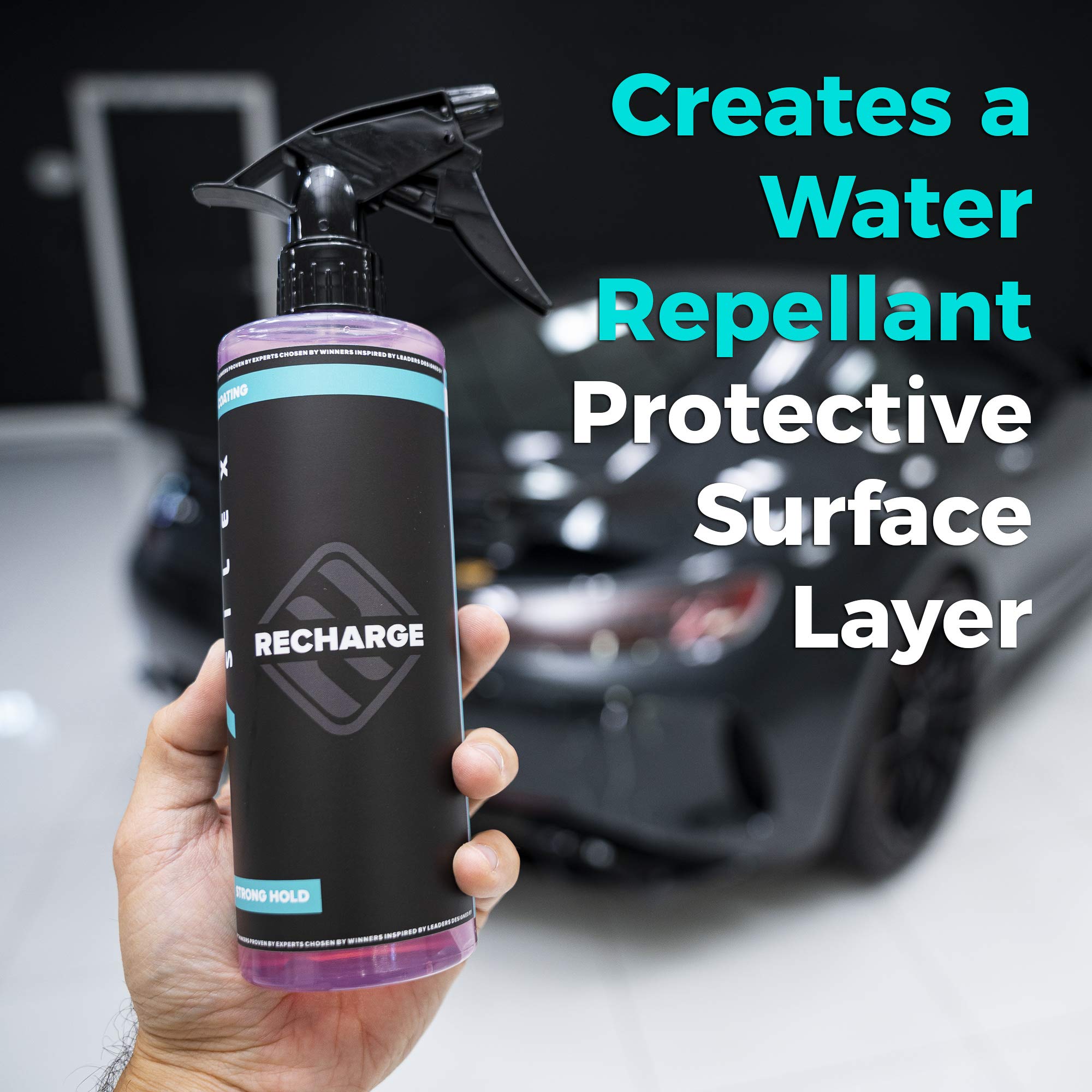 HydroSilex Recharge Car Ceramic Coating - Ultra Hydrophobic Detail Spray, 8 Fl Oz - 6 Months Protection, DIY Friendly