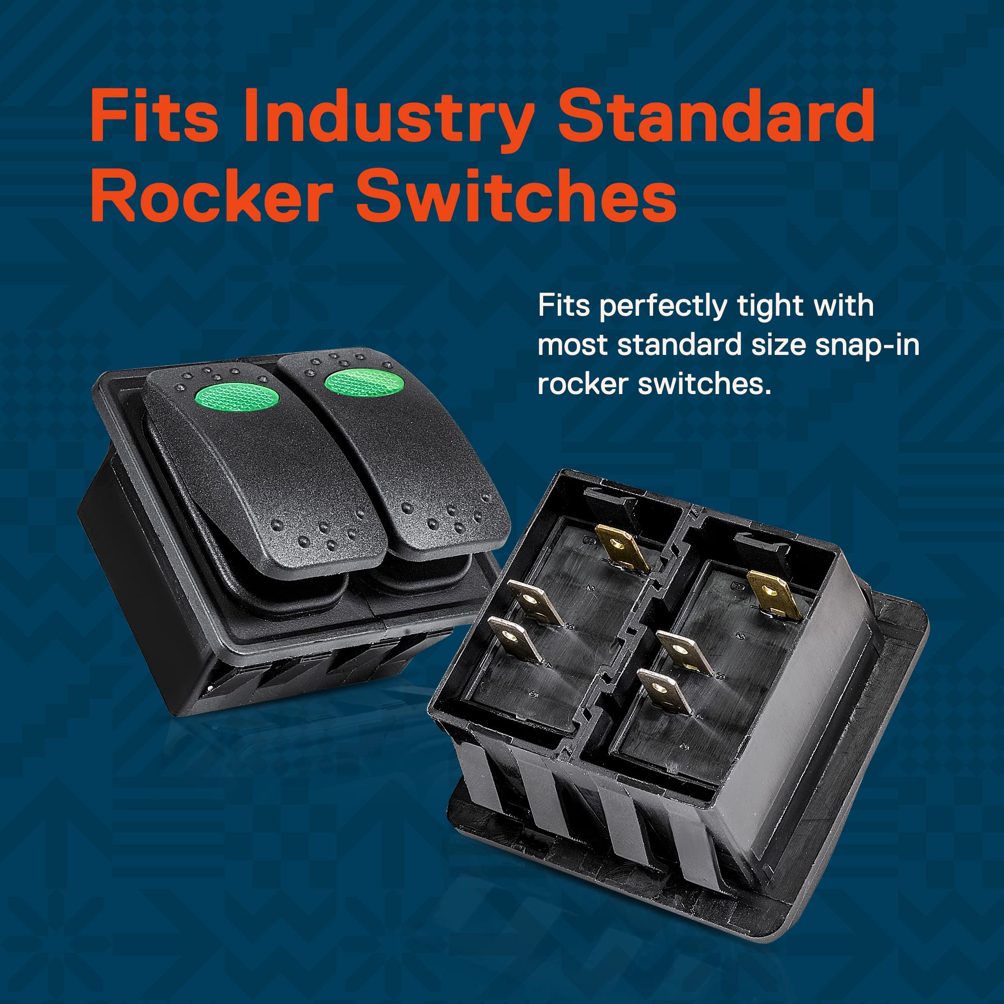 True Mods 5-Slot Rocker Switch Panel Housing Kit [Industry Standard Fit] [Heavy Duty] [Expandable Design] [Professional Look] Au