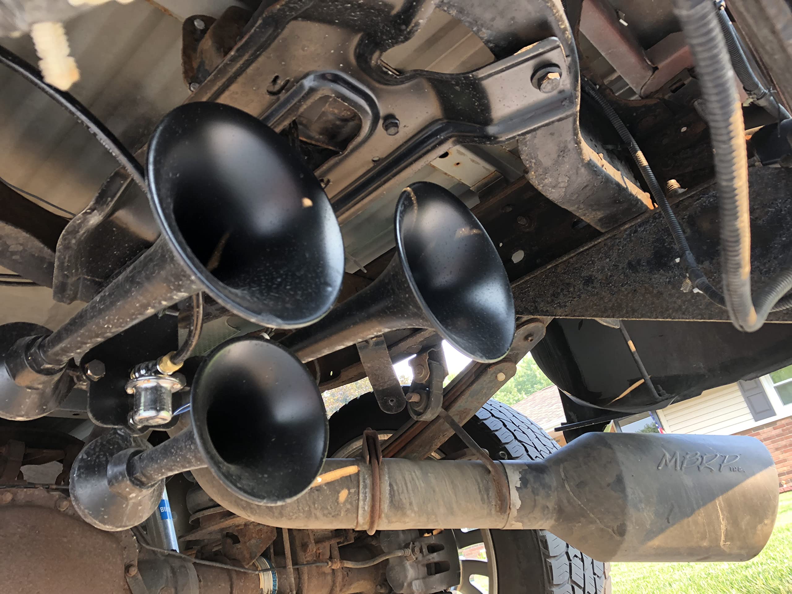 Hornblasters Outlaw Black 12/24 Volt Train Horn Only - 3 Trumpets - Big Sound