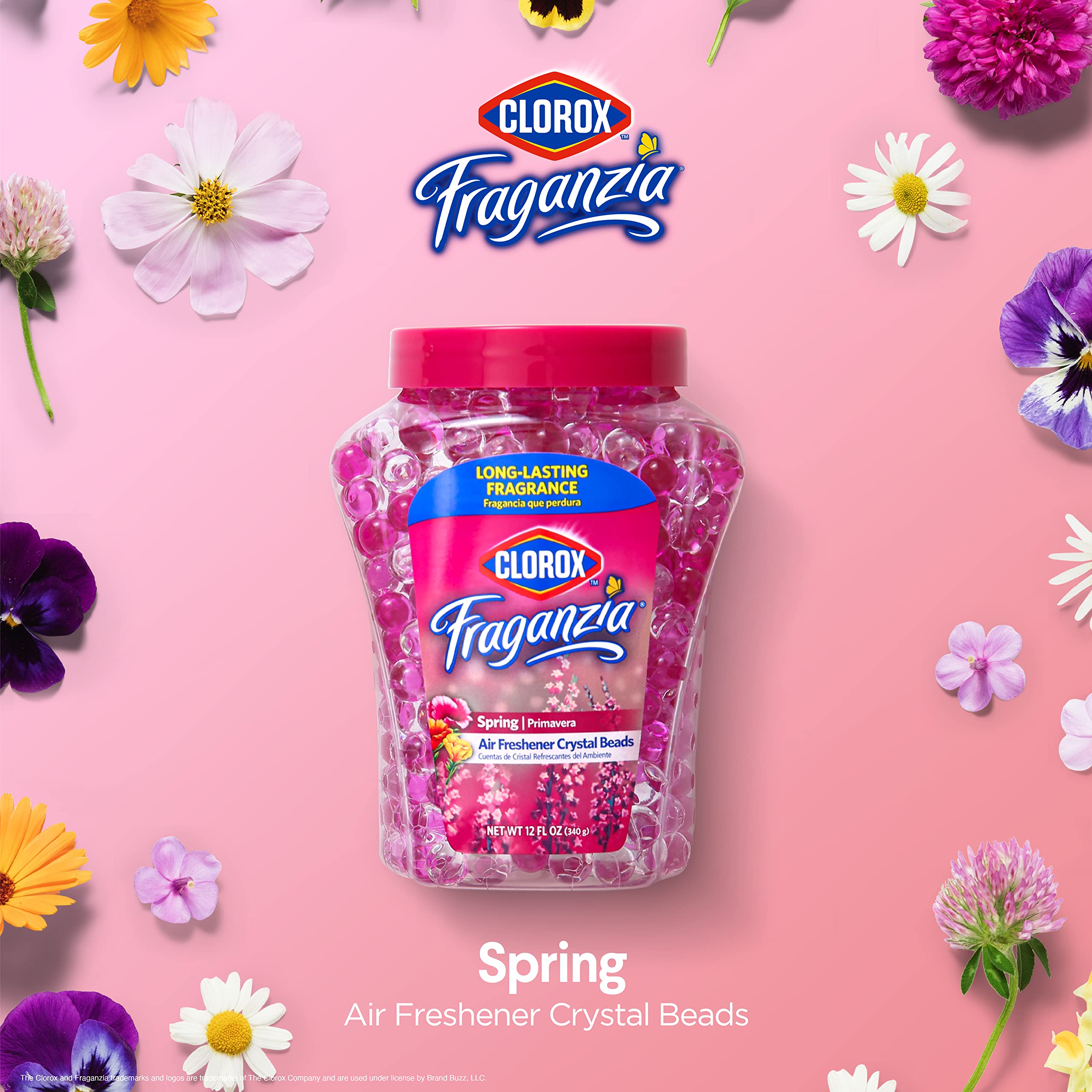 Clorox Fraganzia Crystal Beads Air Freshener Value Pack | Long-Lasting Air Freshener Beads | Gel Beads Air Freshener in Spring S