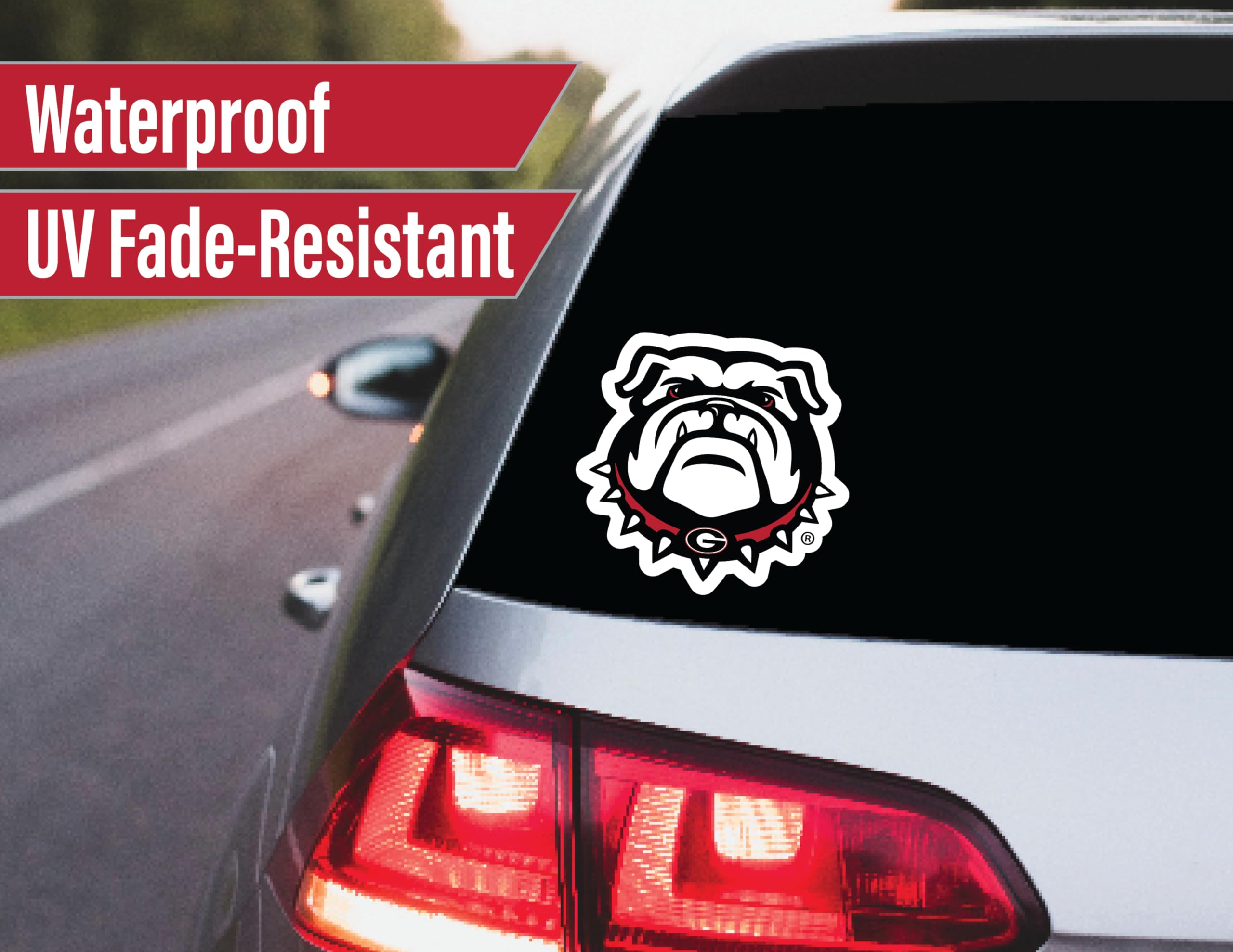 PartyKandy Georgia Bulldogs Stickers Set - 14 Vinyl Stickers (2 Large 5", 10 Medium 2.5", 2 Mini) - Team Colors for Cars, Laptops,
