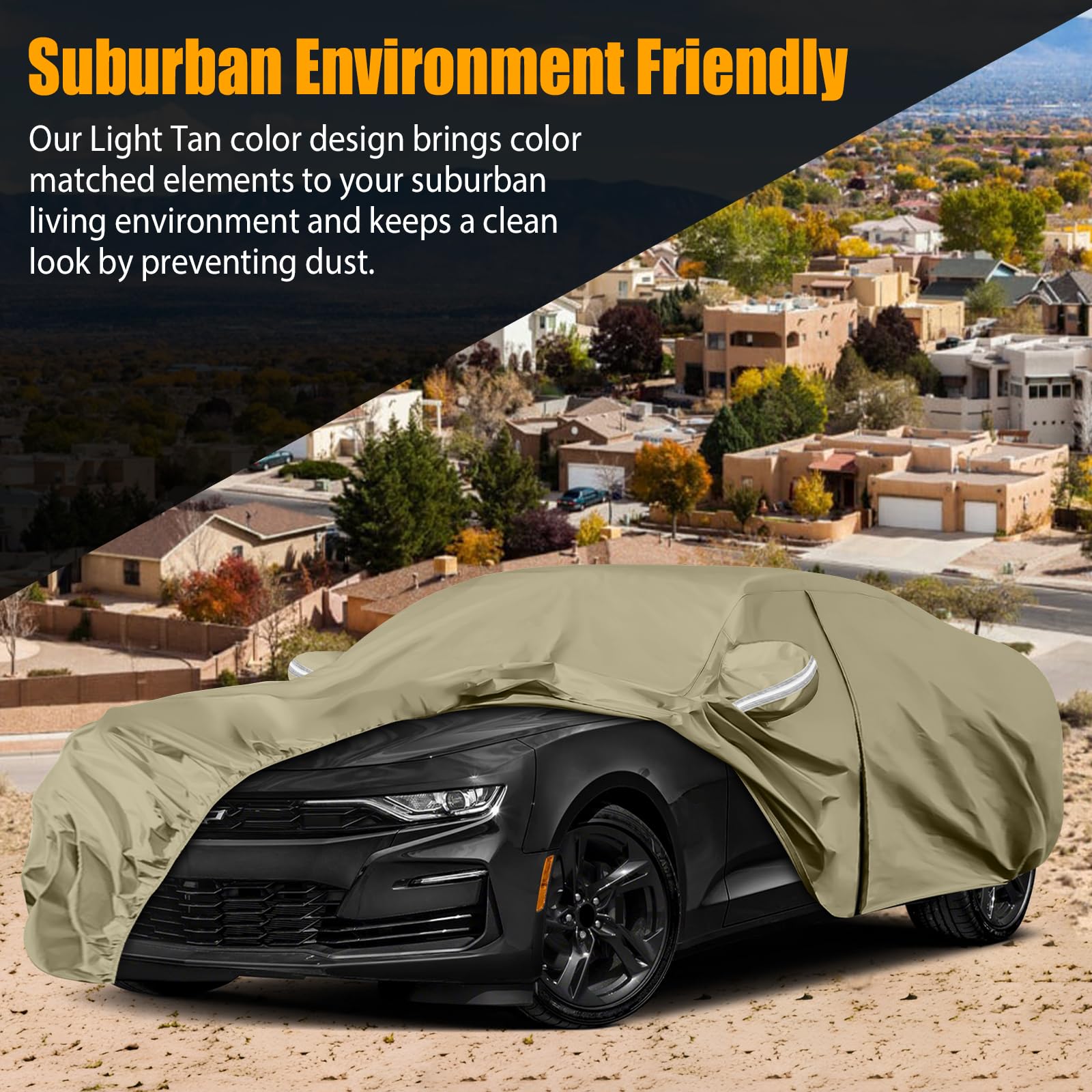 Waterproof Car Covers Replace for 2010-2025 Chevy Camaro, Multilayer Heavy Duty with Cotton Liner All Weather Custom-fit Car Cov