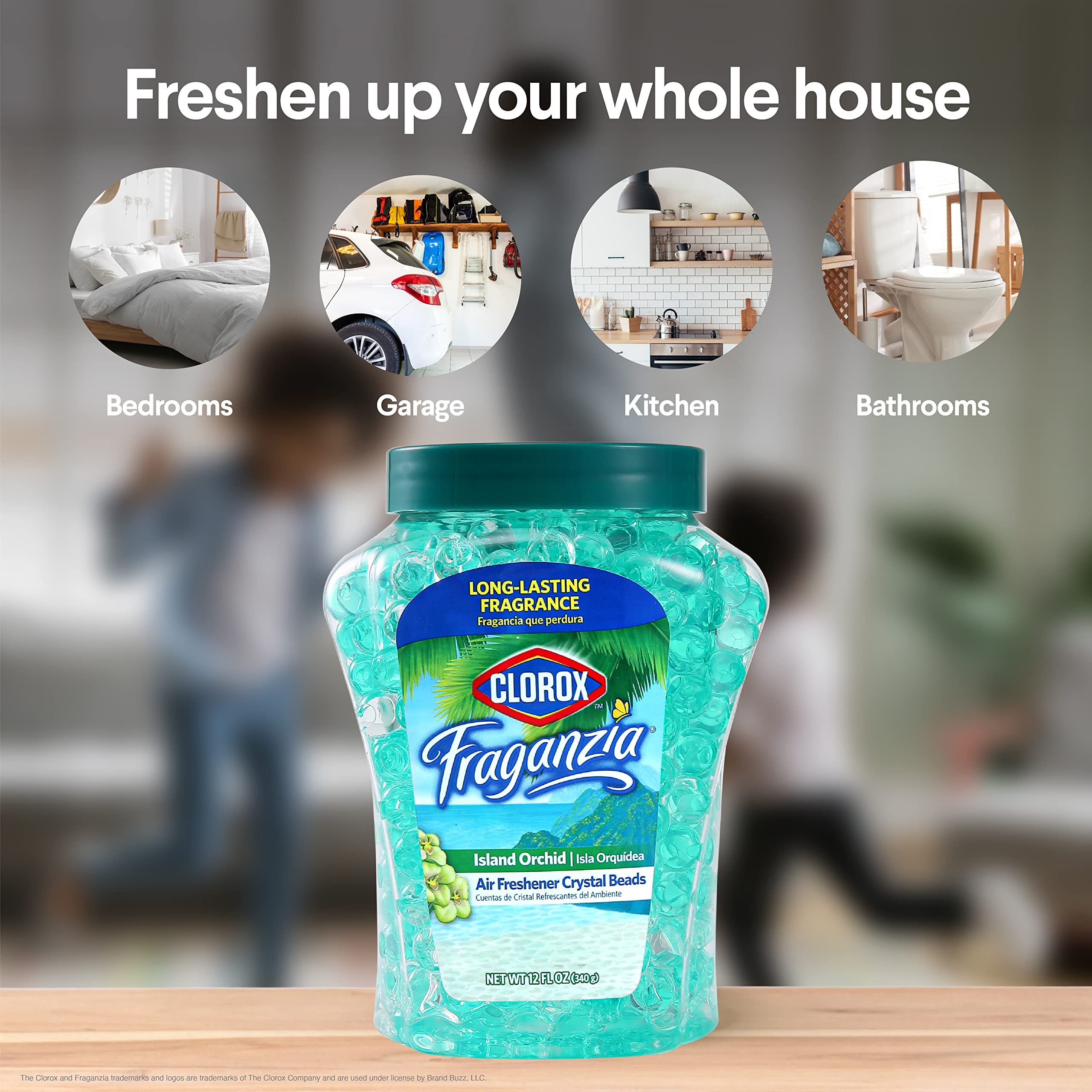 Clorox Fraganzia Aircare Beads Twin Pack Two 12oz Island Orchid LongLasting Air Freshener Beads Gel Beads Air Freshener in Islan