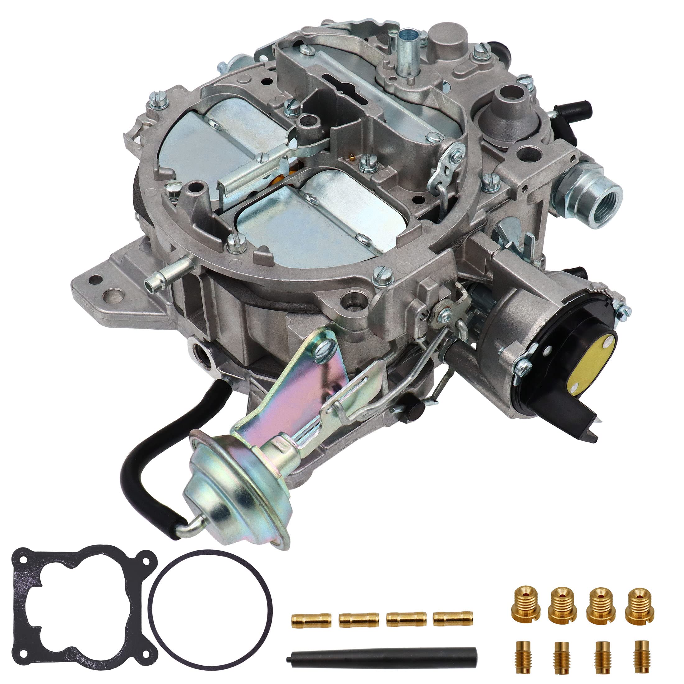 THUNDERMINGO 4 Barrel Carburetor for Rochester Quadrajet 1904R 1906R V8 GM Cadillac 750 CFM with Electric Choke, Fits Chevy 305