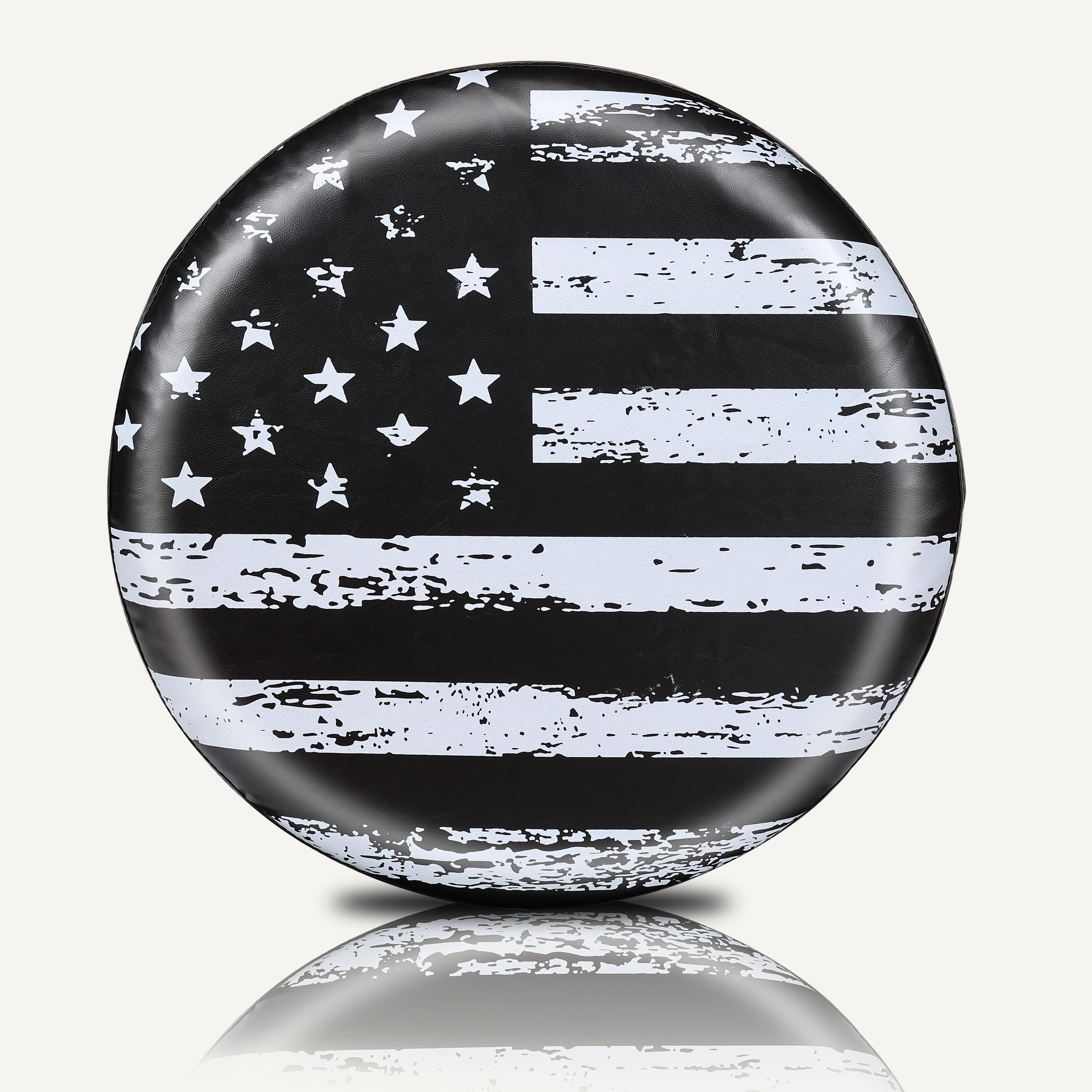 Moonet Spare Tire Cover Thickening Leather Tire Cover Fit For Jeep, Trailer, Rv, Suv, Truck, Tough Tire Wheel Soft Cover (Flag-B