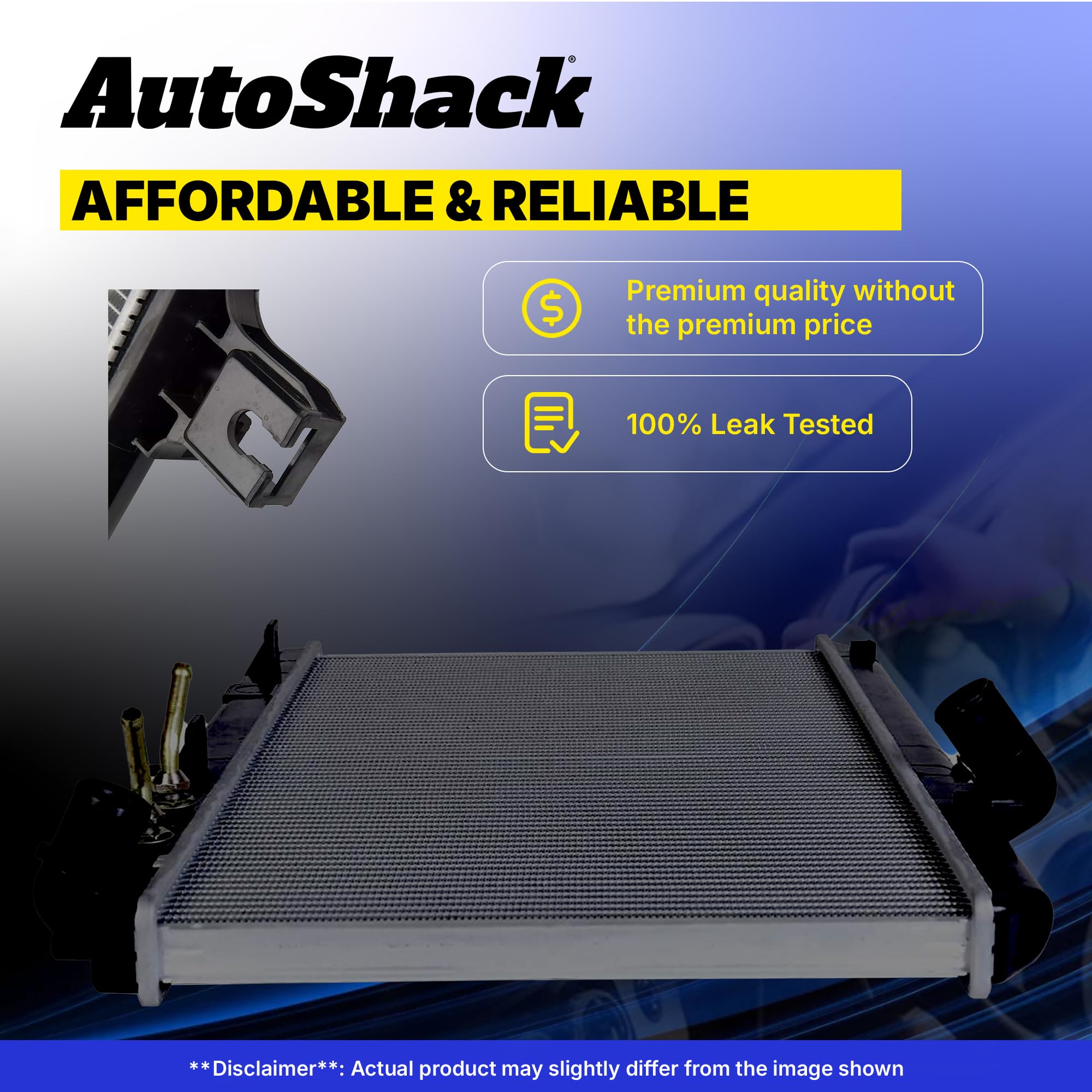 Autoshack Radiator For 2009-2018 Ram 1500 2010-2013 Ram 2500 3.6L 3.7L 4.7L 5.7L V6 V8 4Wd Rwd Rk1733