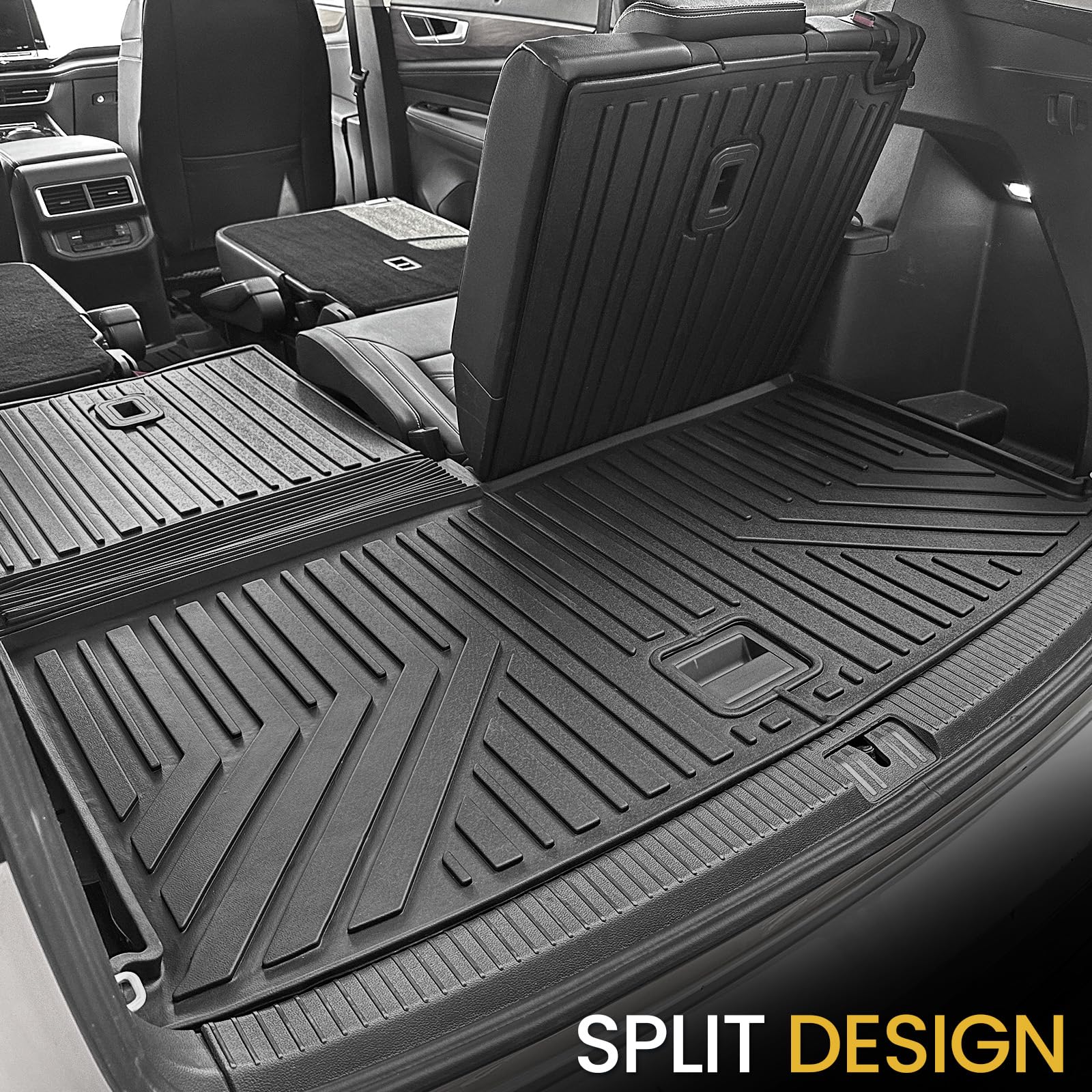 Joularise Cargo Mat With Backrest Mats For Volkswagen Vw Atlas 2018-2025 6/7 Seat Accessories(Not Fit Cross Sport), All Weather