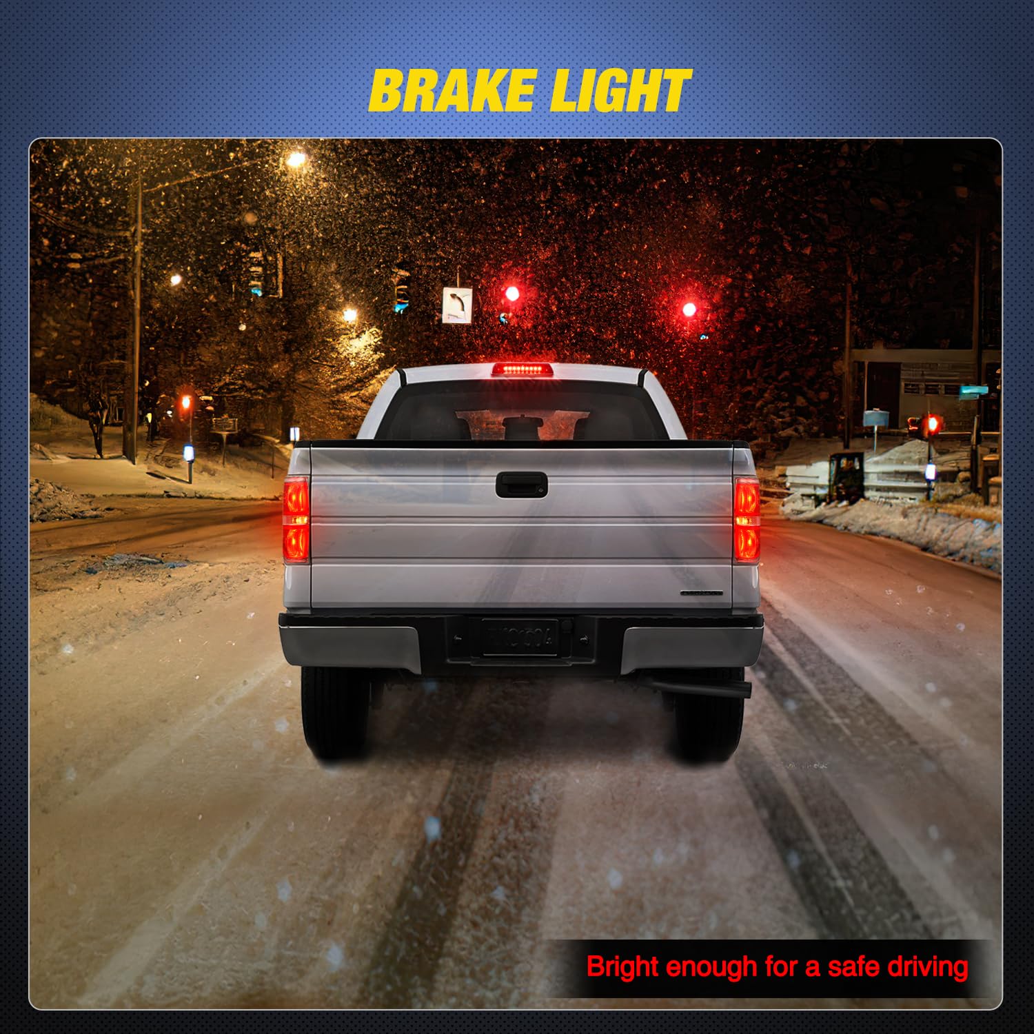 Nilight Third Brake Light Tail High Mount 3Rd Stop Cargo Reverse Led Lights Clear Lens Compatible With Ford F150 2009 2010 2011
