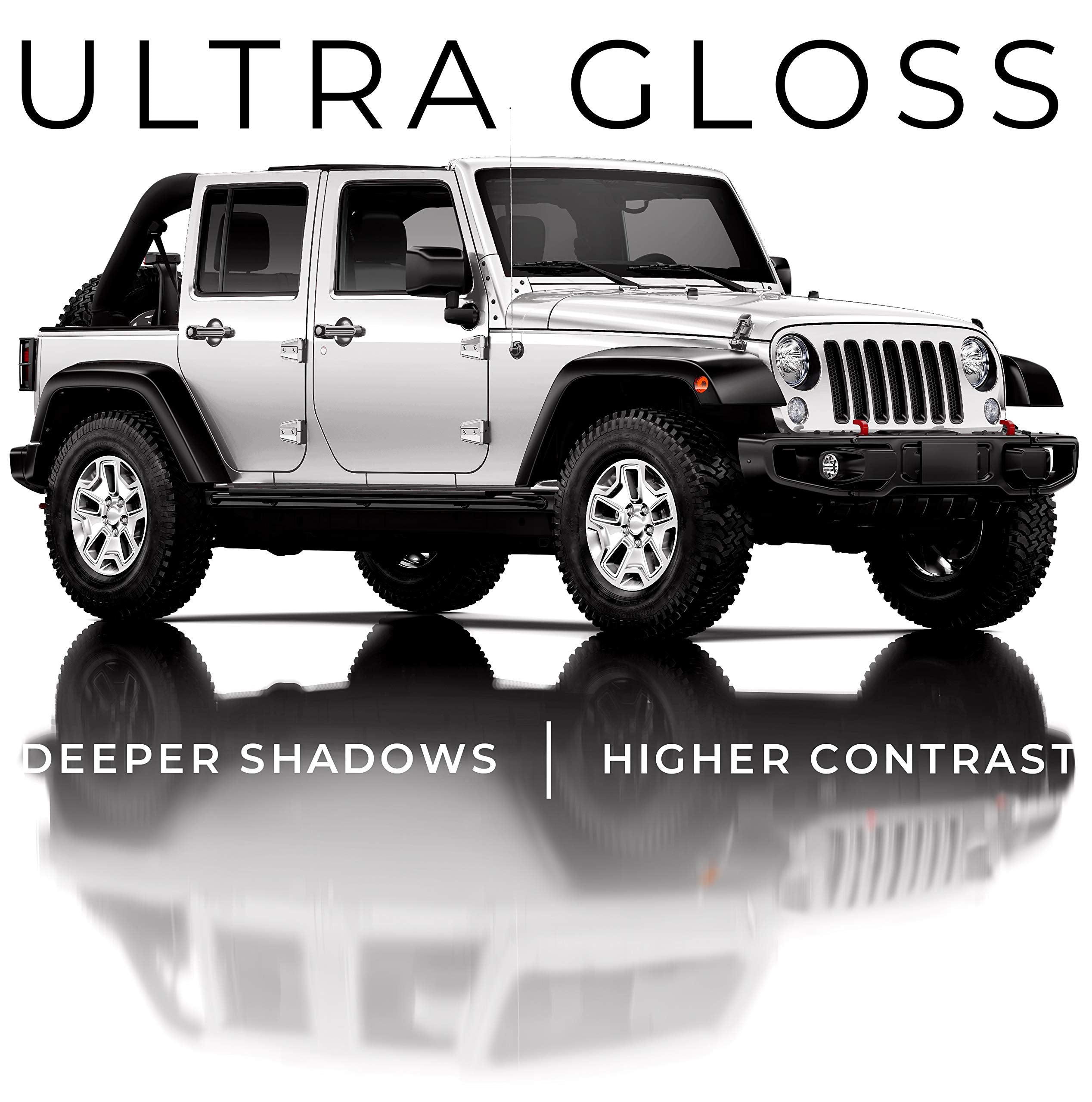 Vvivid+ Ultra Gloss Premium Vinyl Car Wrap Film (50Ft X 5Ft, Gloss White)