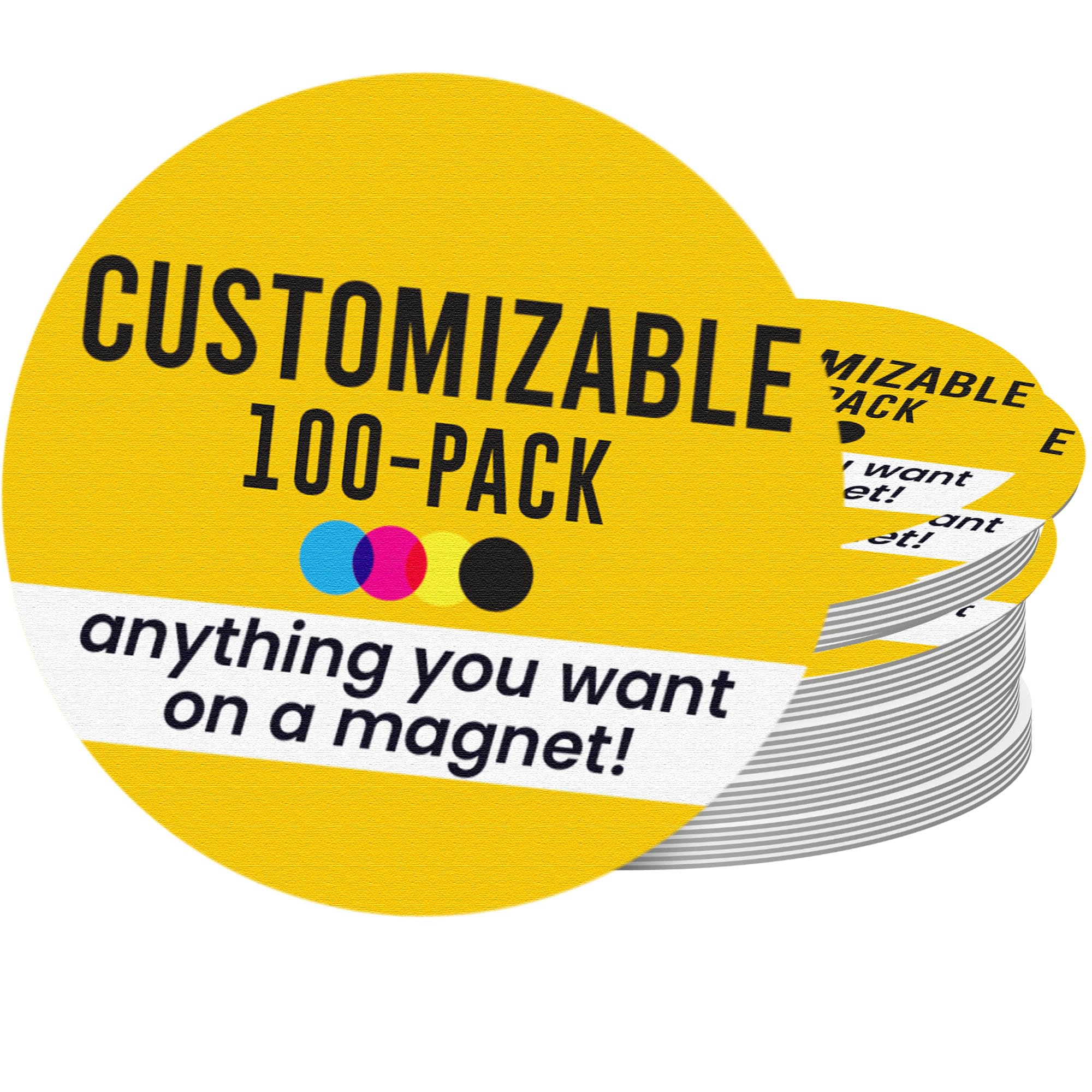 Magnet Me Up Customizable 30 Mil Round Magnet- 6   , 100 Pk Weatherproof Car Magnet For Businesses, Sports Teams, Fundraiser, Pe