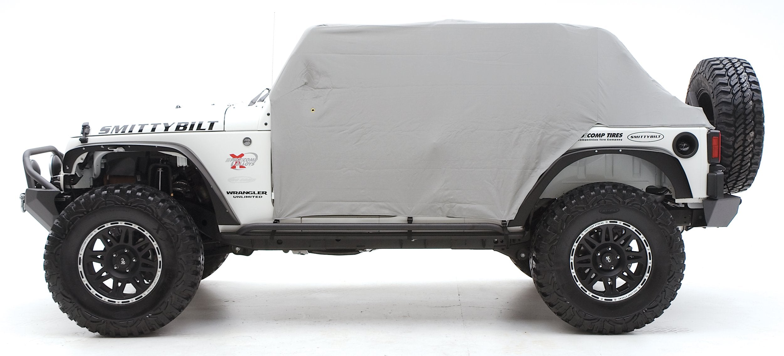 Smittybilt 1068 Gray Water-Resistant Cab Cover With Door Flap