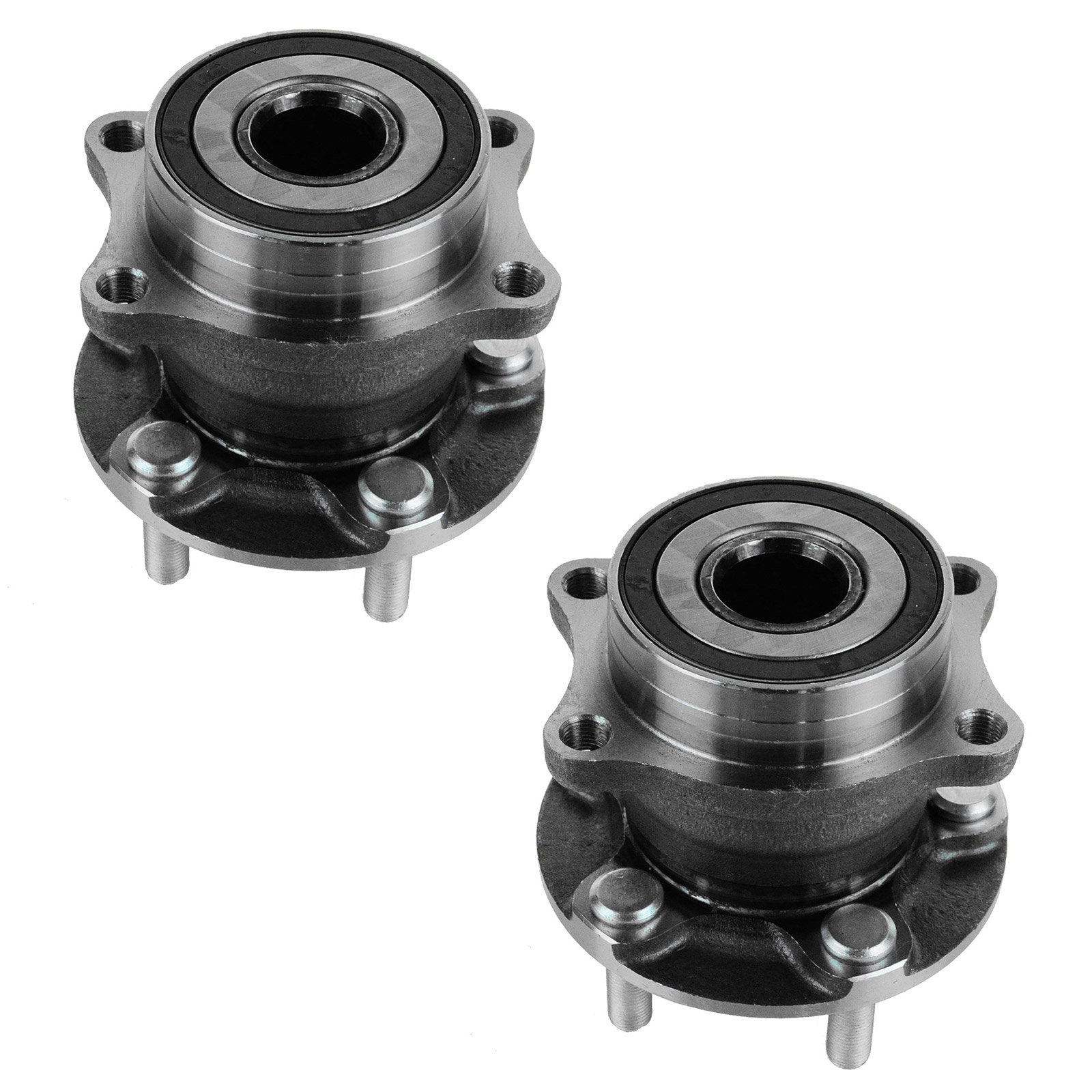 TRQ Rear Wheel Hub & Bearing Pair Set for Subaru Impreza, Legacy, Forester, Outback - Steel, Model BHA53740