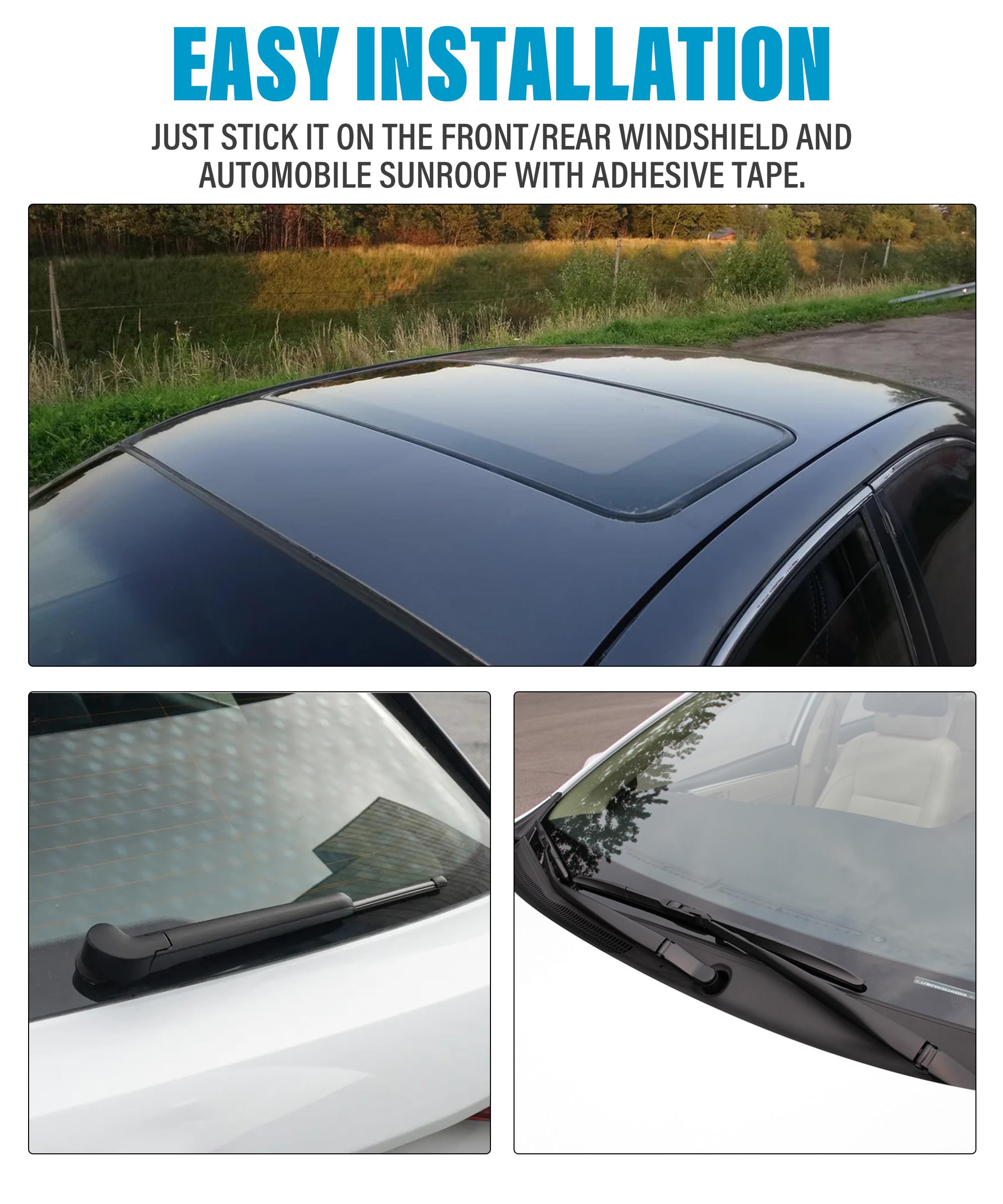 YAKEFLY 5.6FT Windshield Trim,Windshield Moulding,Front Windshield Moulding Trim Rubber Strip,Car Weather Stripping Windshield S